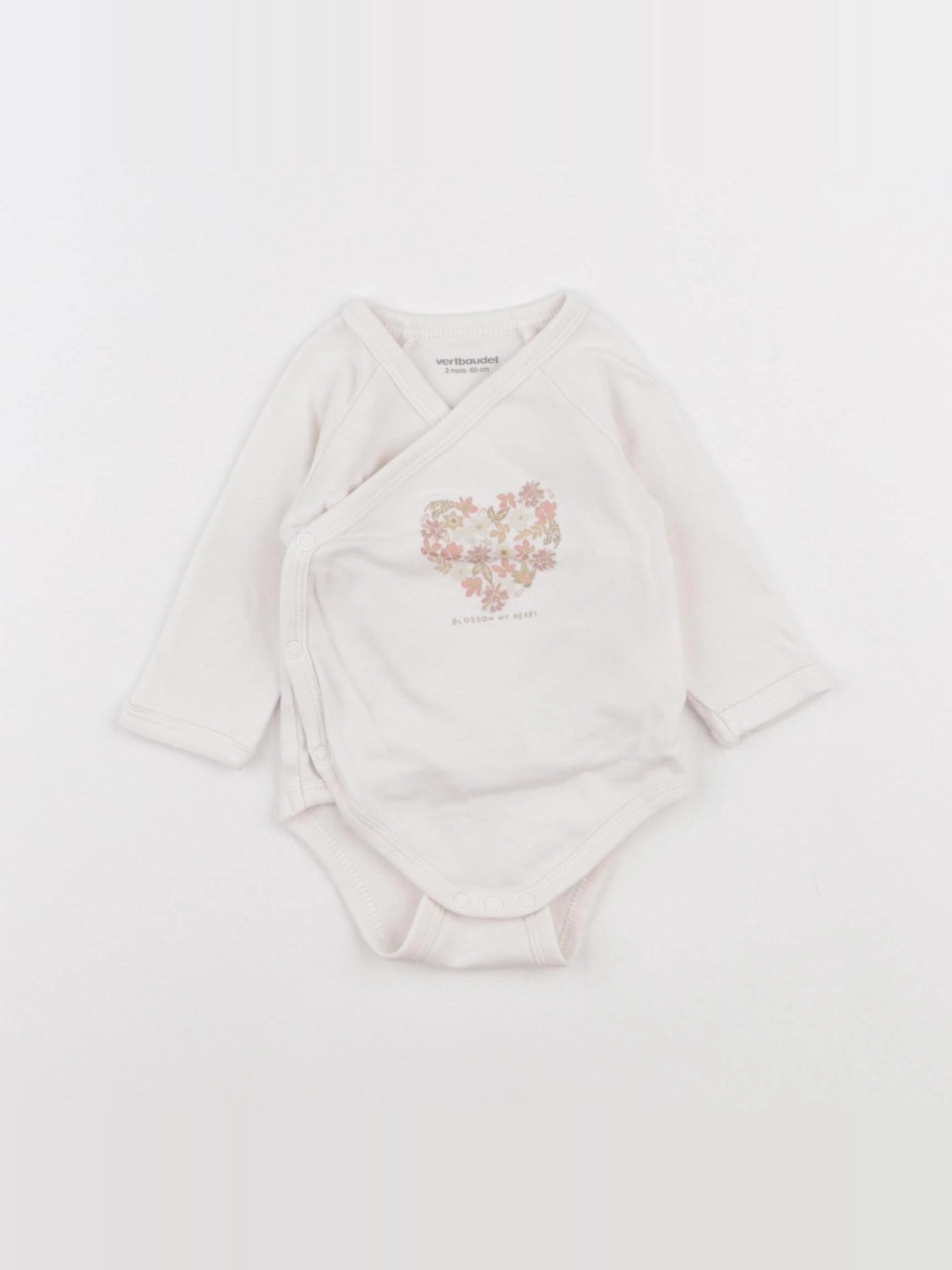 Vertbaudet - body blanc - 3 mois