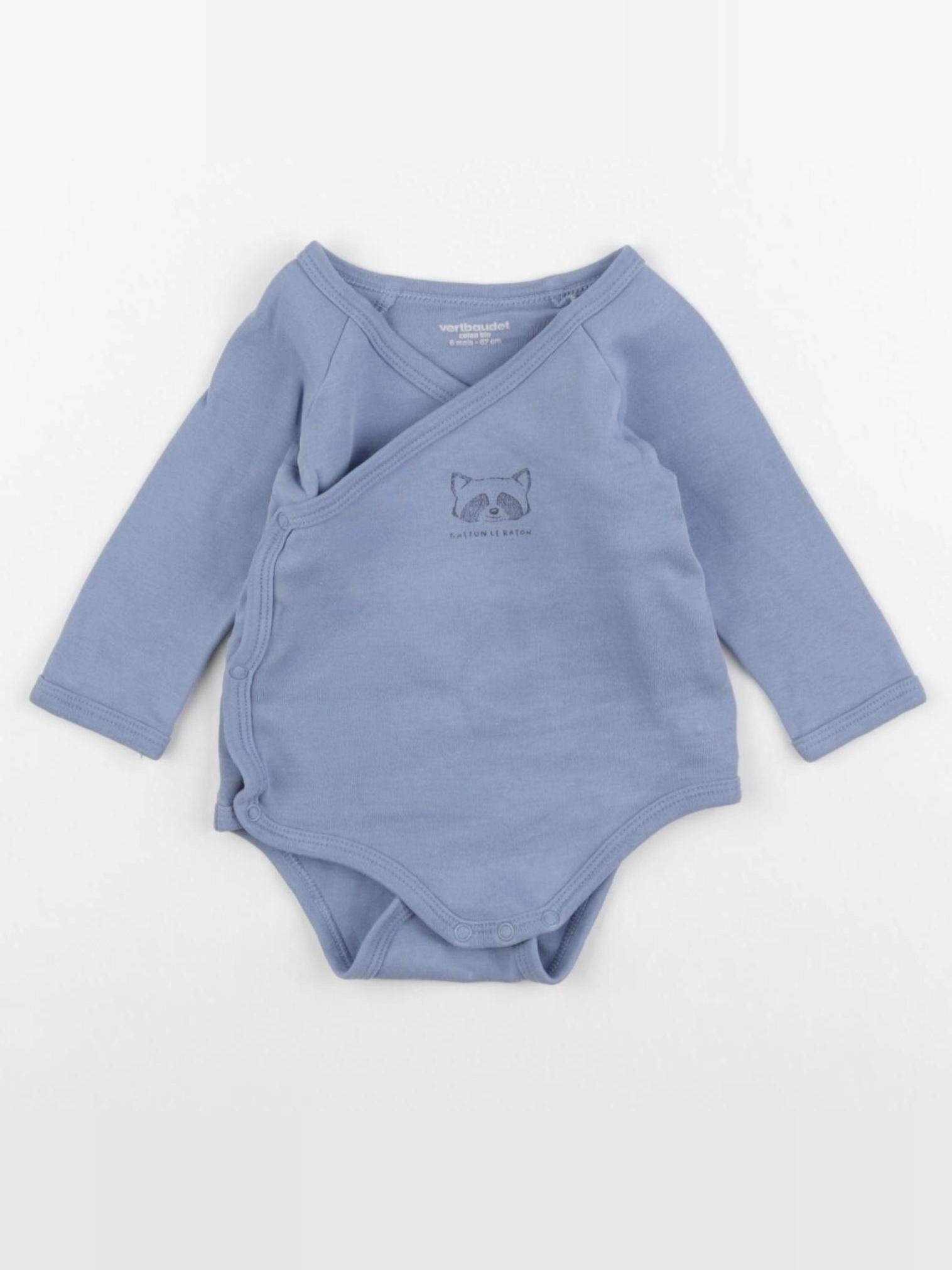 Vertbaudet - body bleu - 6 mois