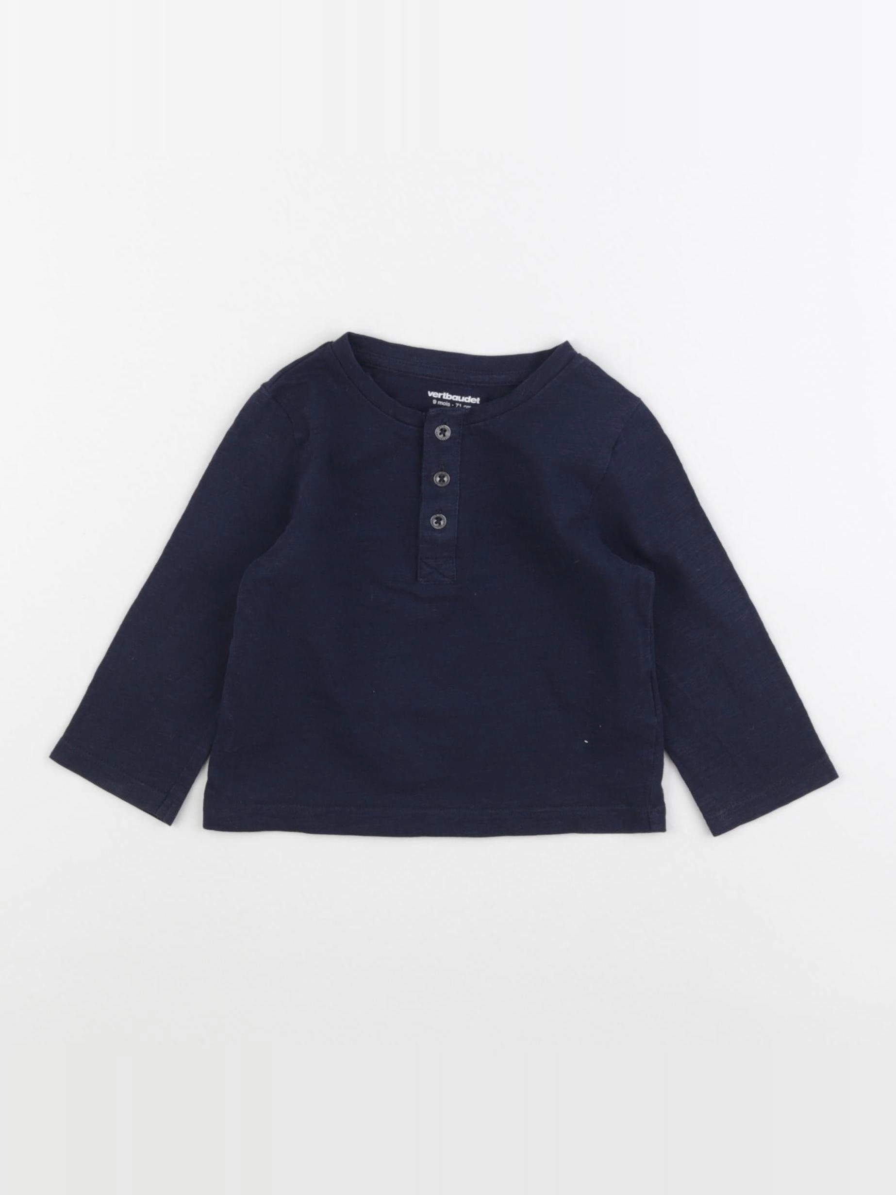 Vertbaudet - tee-shirt bleu - 9 mois