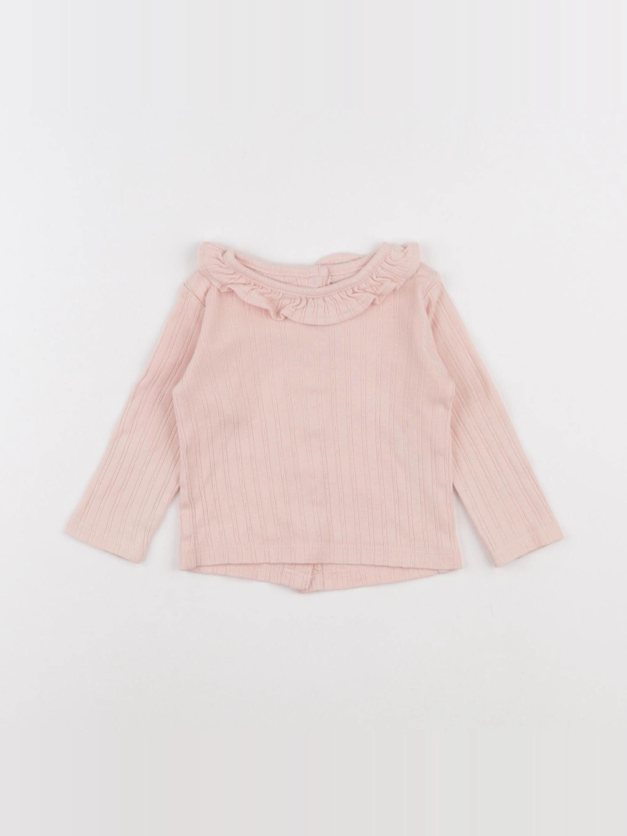 Vertbaudet - tee-shirt rose - 9 mois