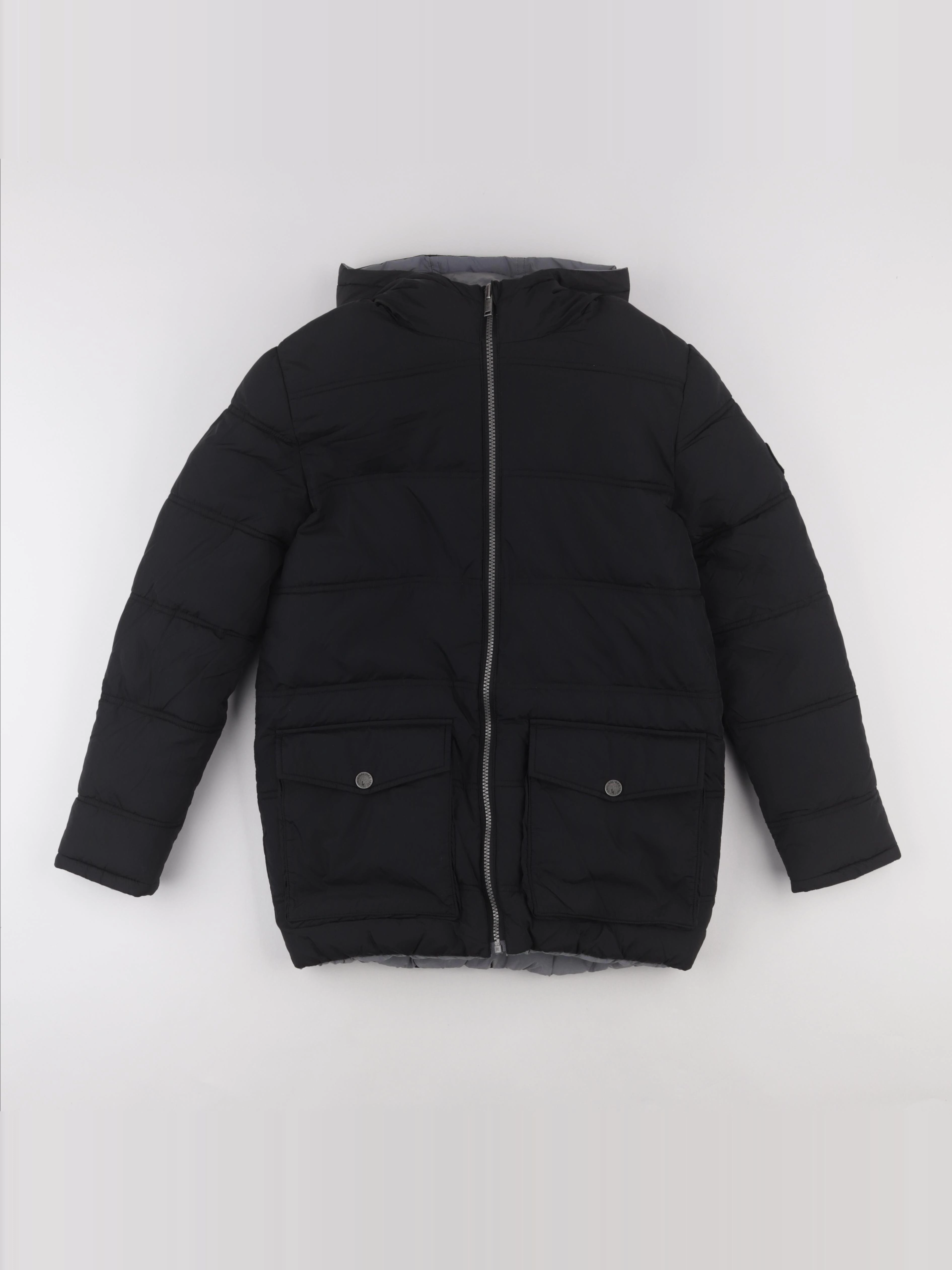 IKKS - doudoune gris, noir - 12 ans