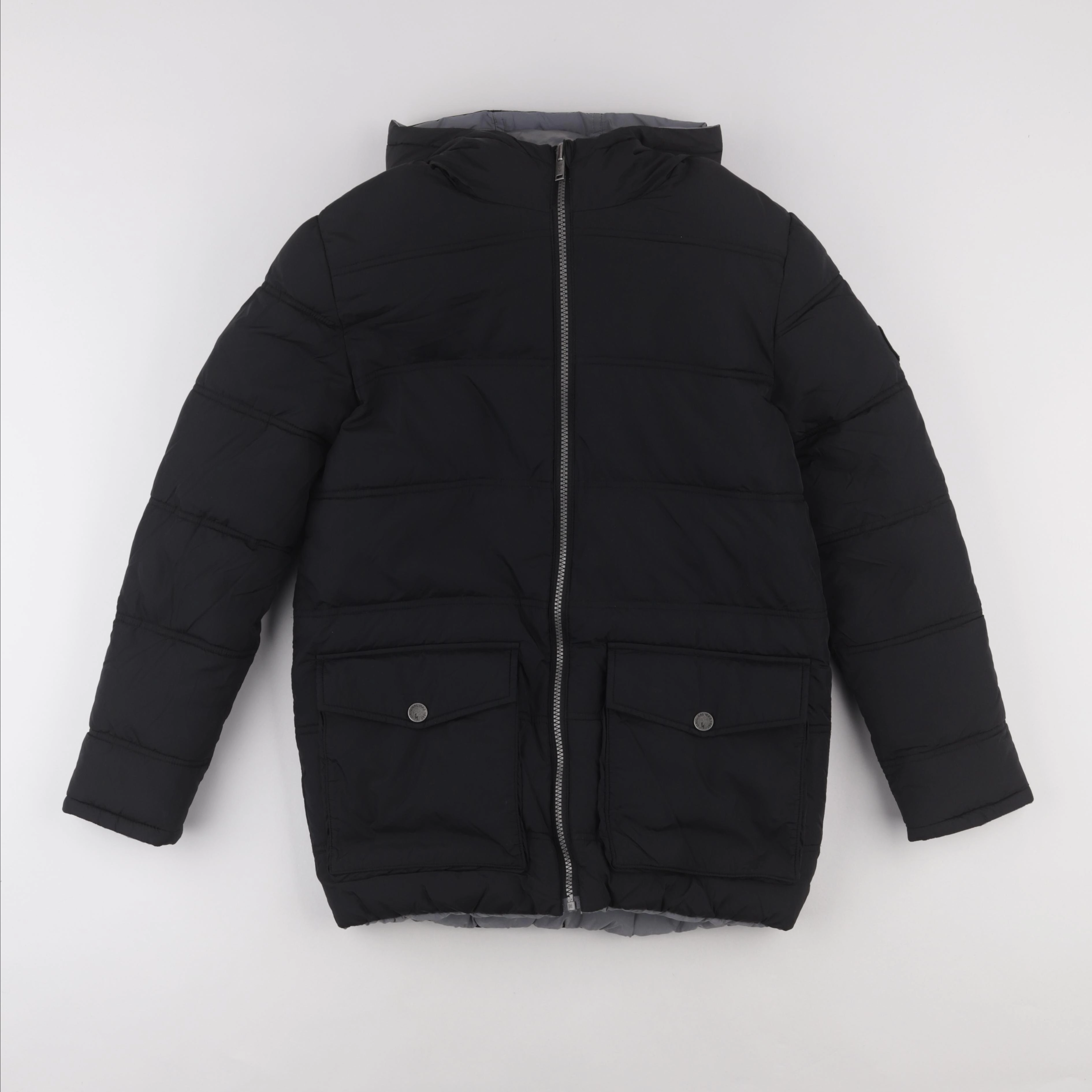 IKKS - doudoune gris, noir - 12 ans