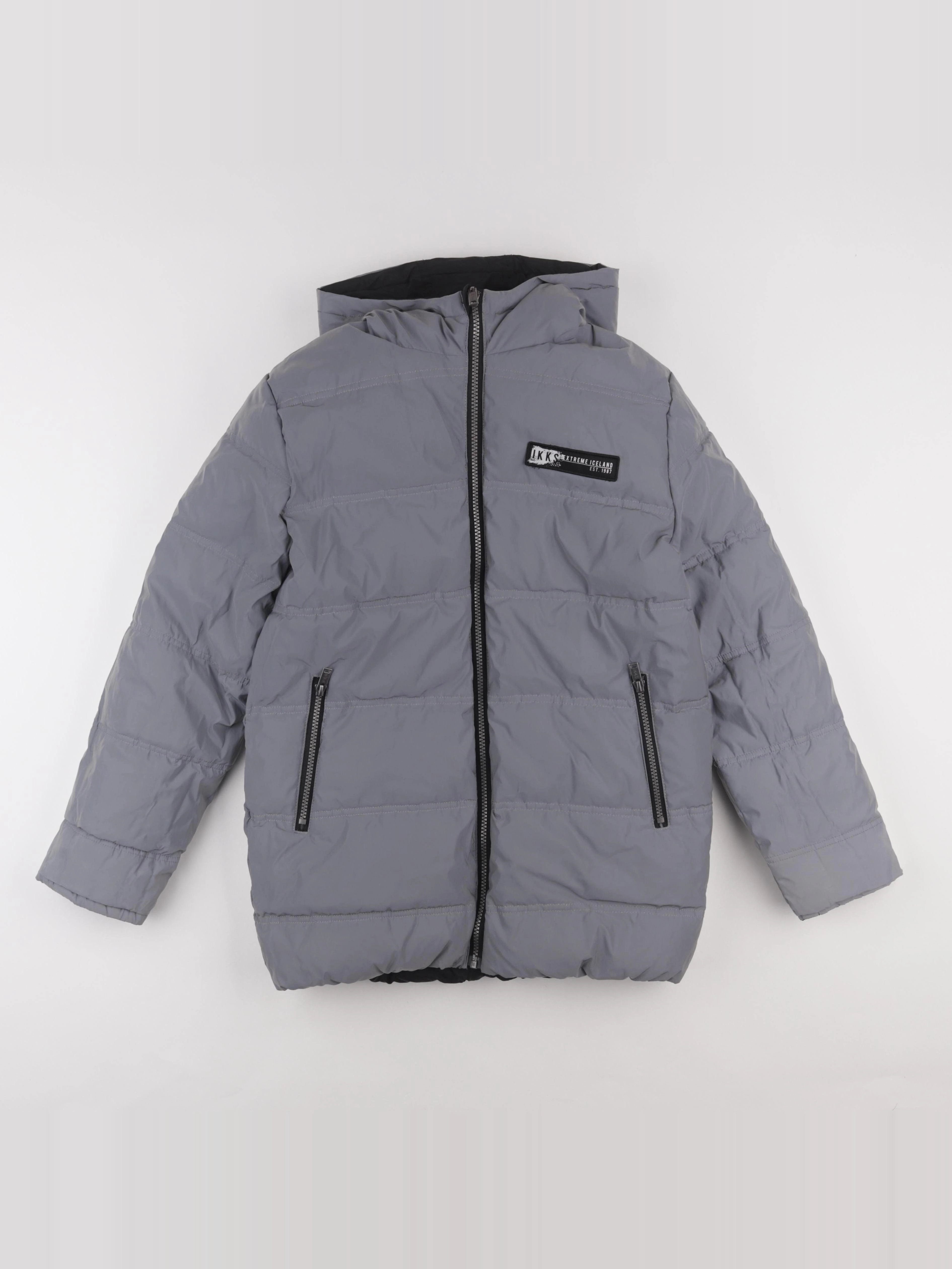 IKKS - doudoune gris, noir - 12 ans