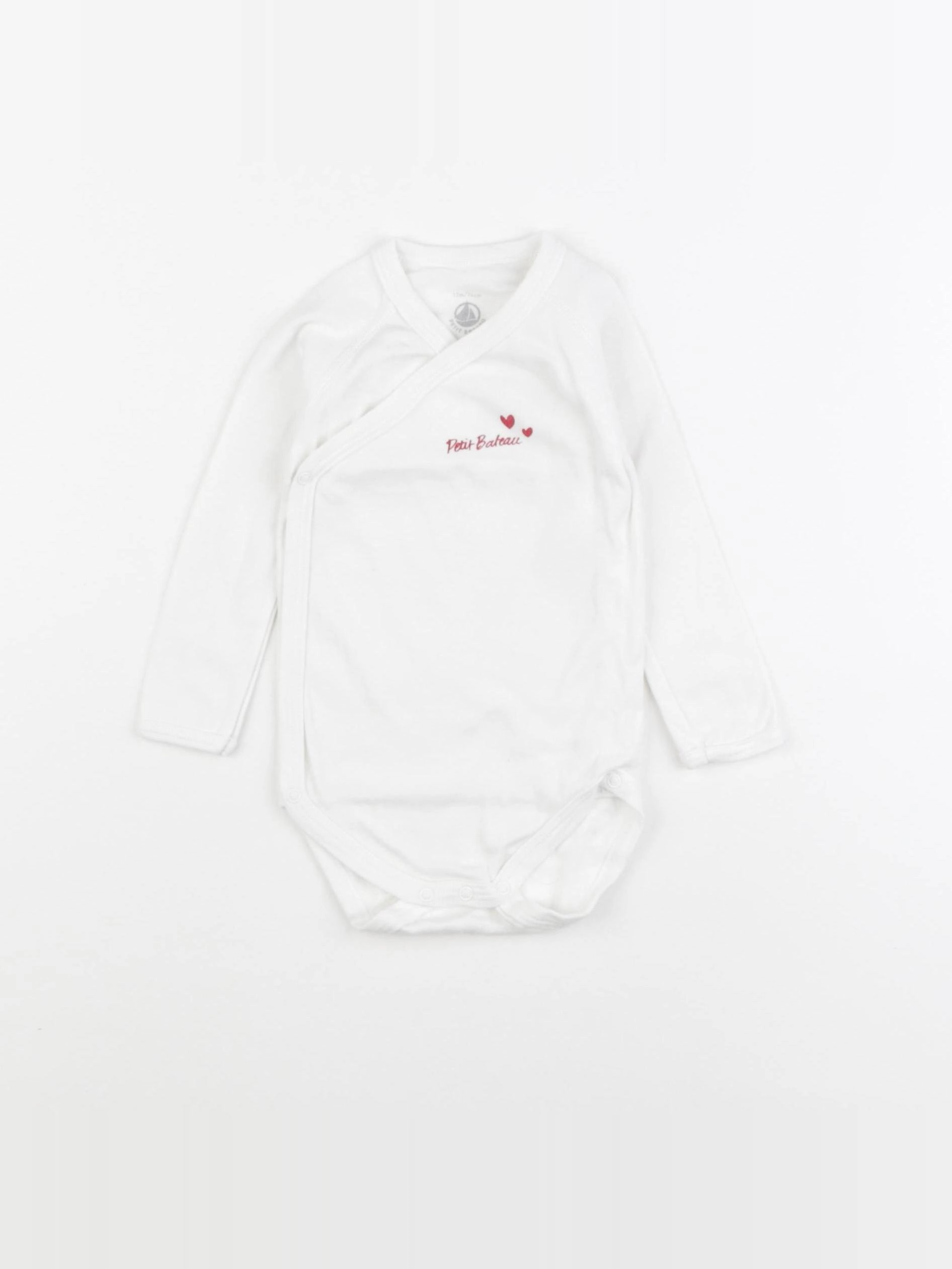 Petit Bateau - body blanc - 12 mois