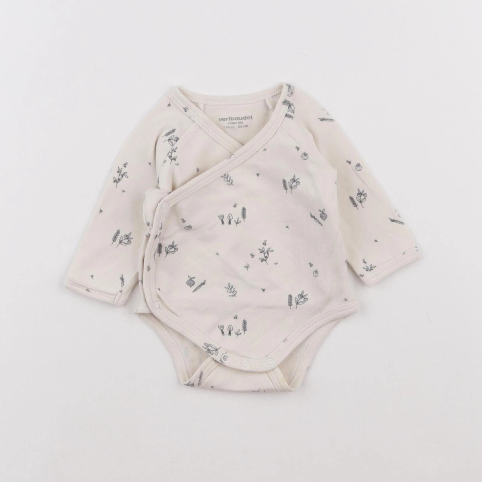 Vertbaudet - body beige - 1 mois