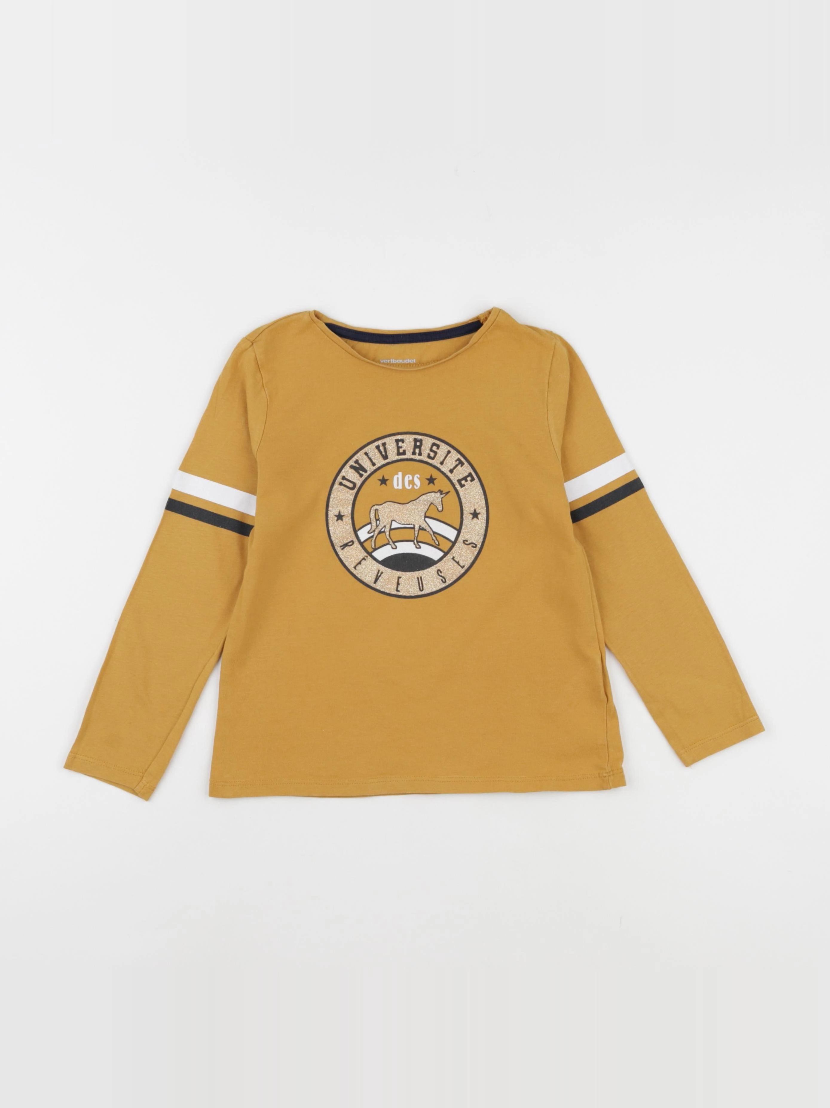 Vertbaudet - tee-shirt jaune - 6 ans