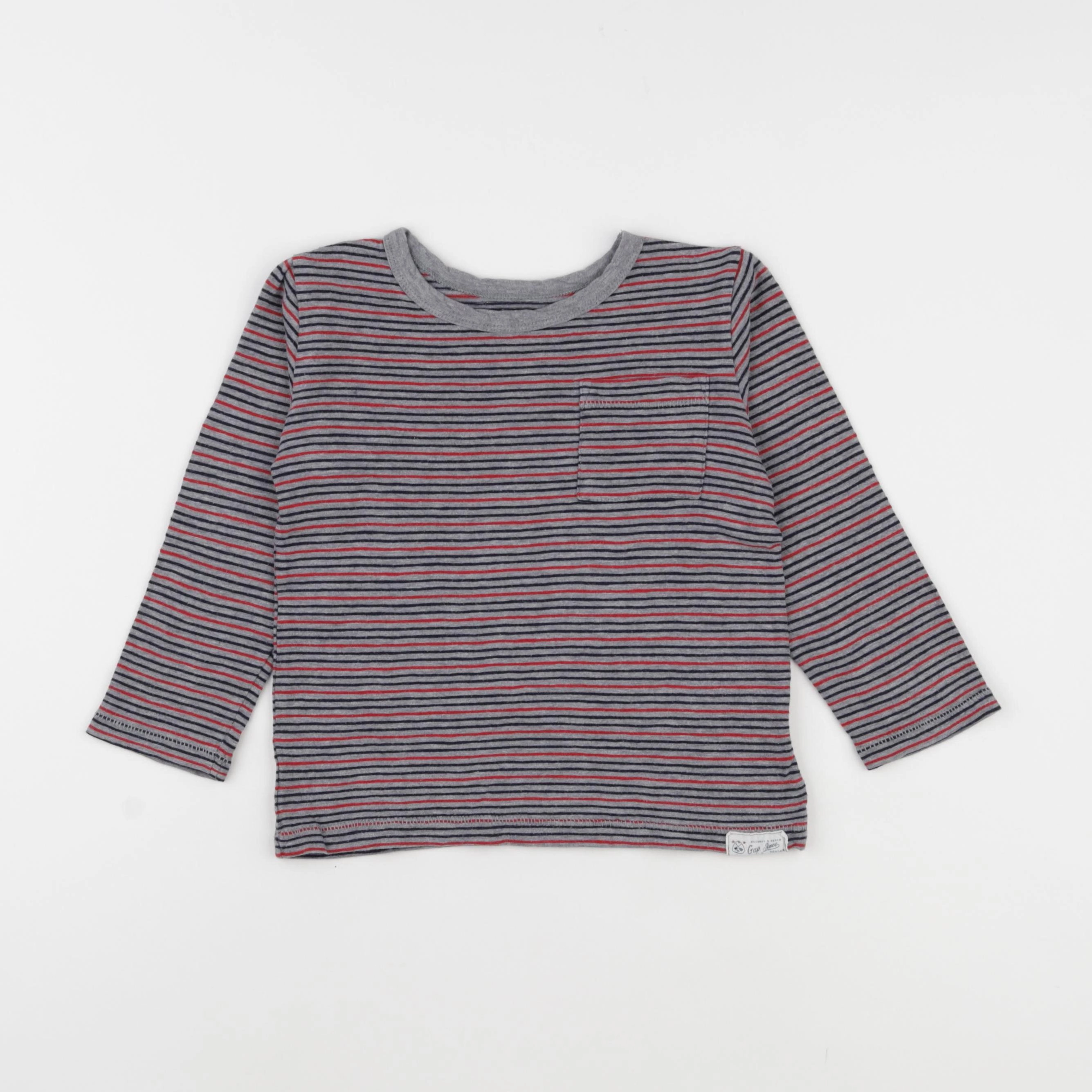 GAP - tee-shirt gris, bleu, rouge - 2 ans