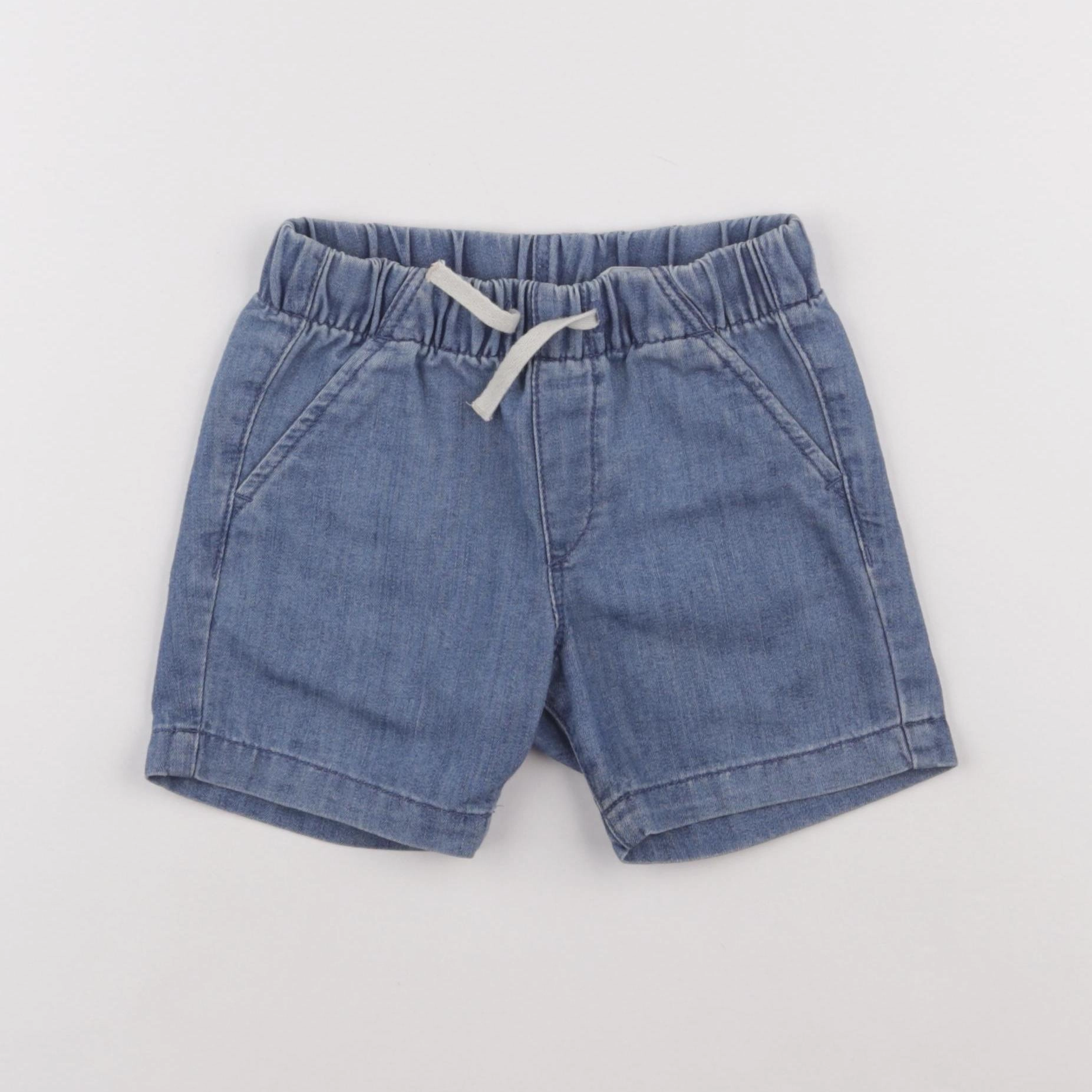 H&M - short bleu - 18/24 mois