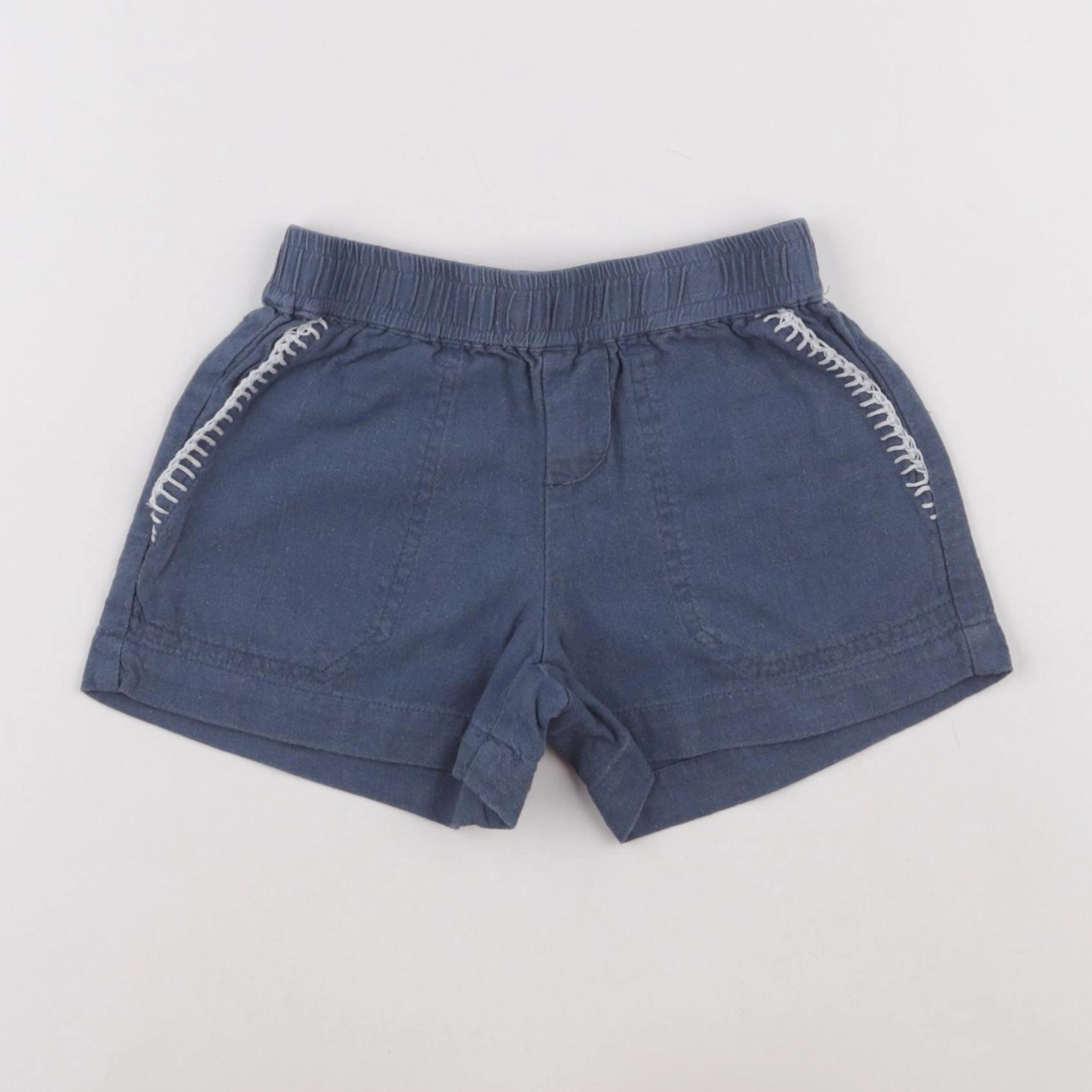 Buissonnière - short bleu - 4/5 ans