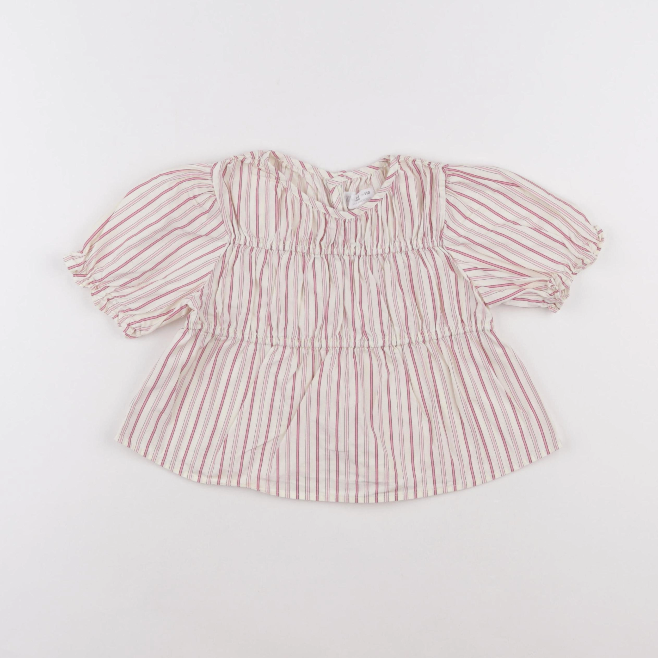 Zara - blouse beige, rose - 4/5 ans