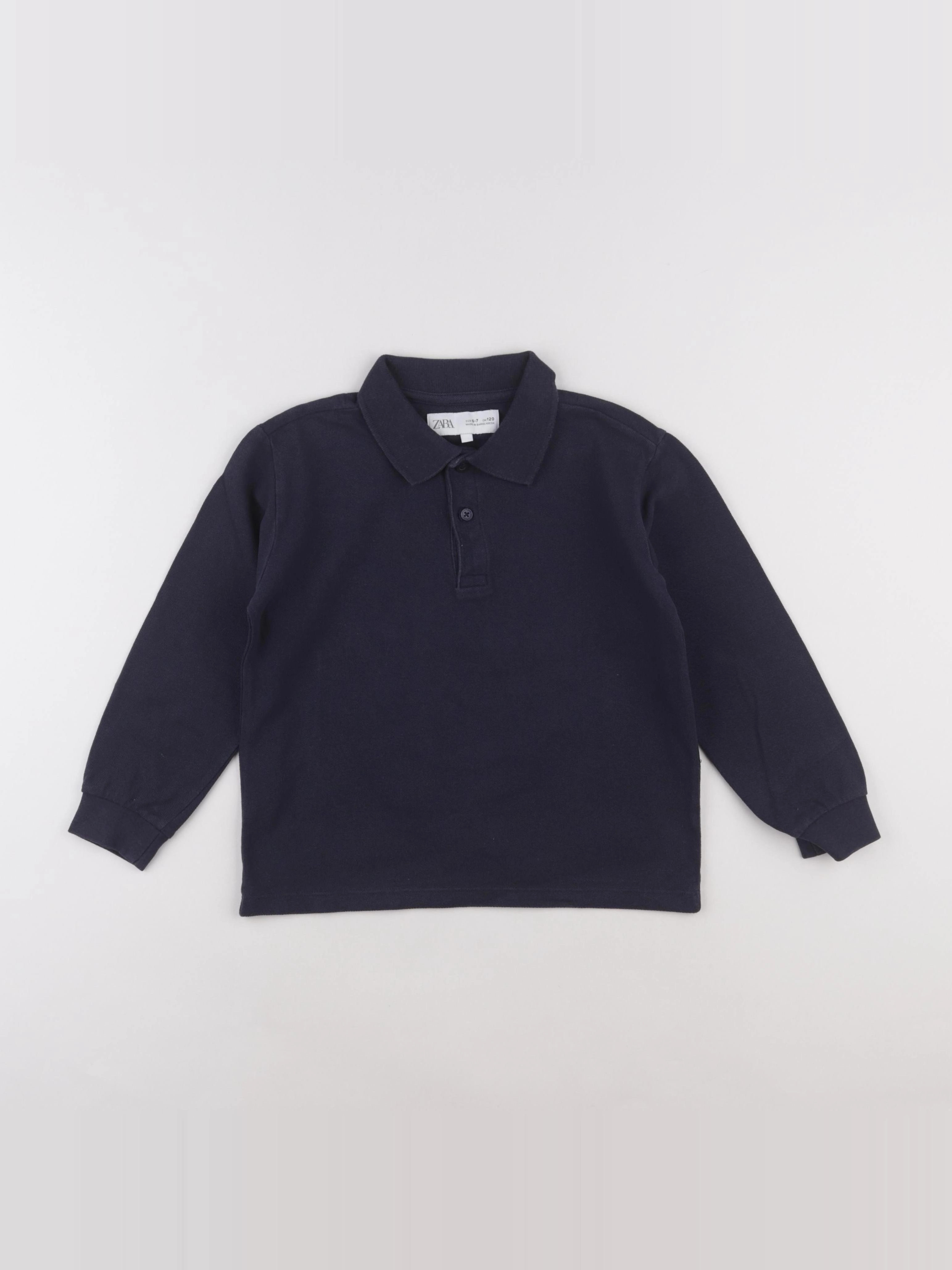 Zara - polo bleu - 6/7 ans