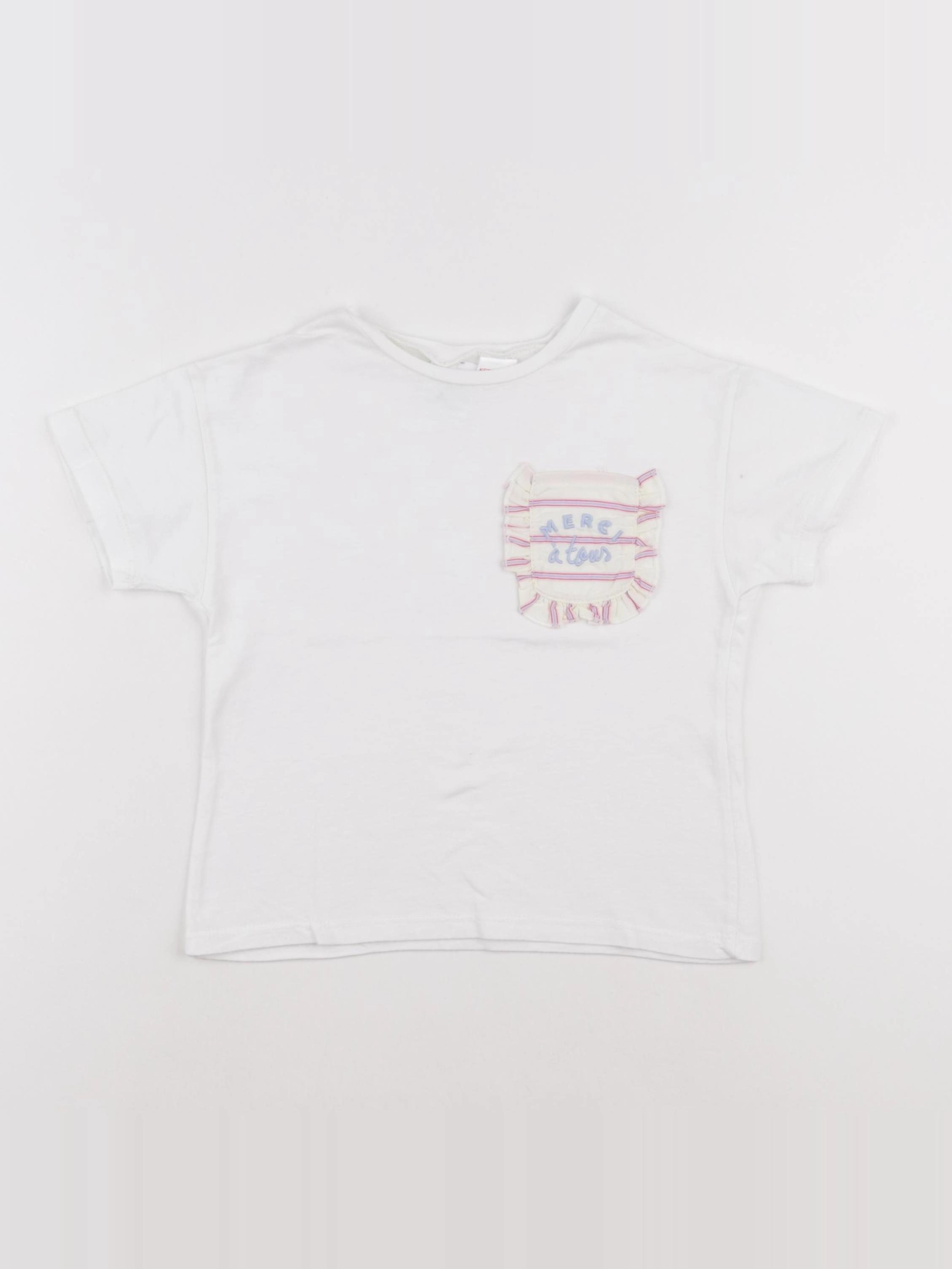 Zara - tee-shirt blanc - 5 ans