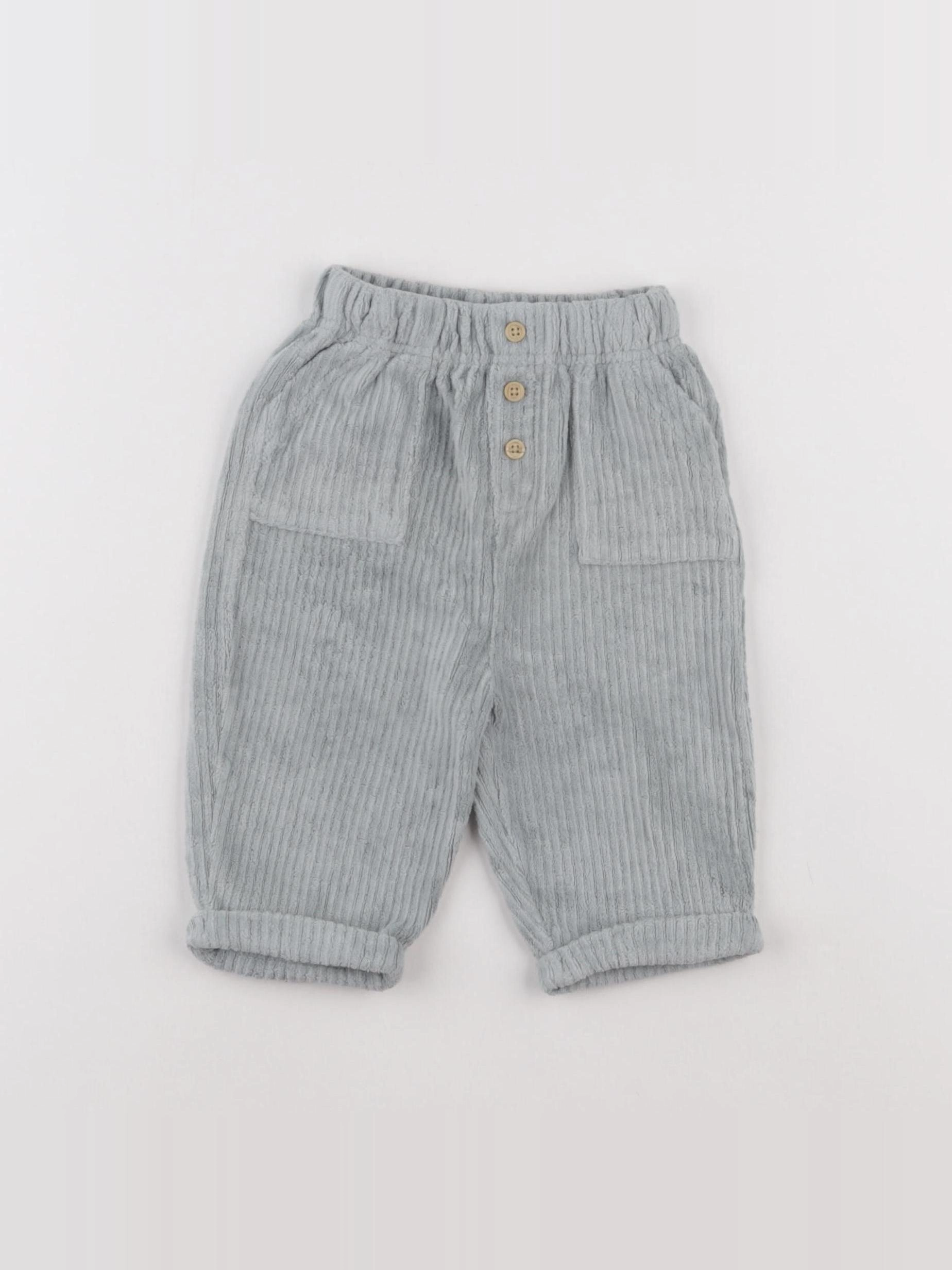 Vertbaudet - pantalon bleu - 6 mois