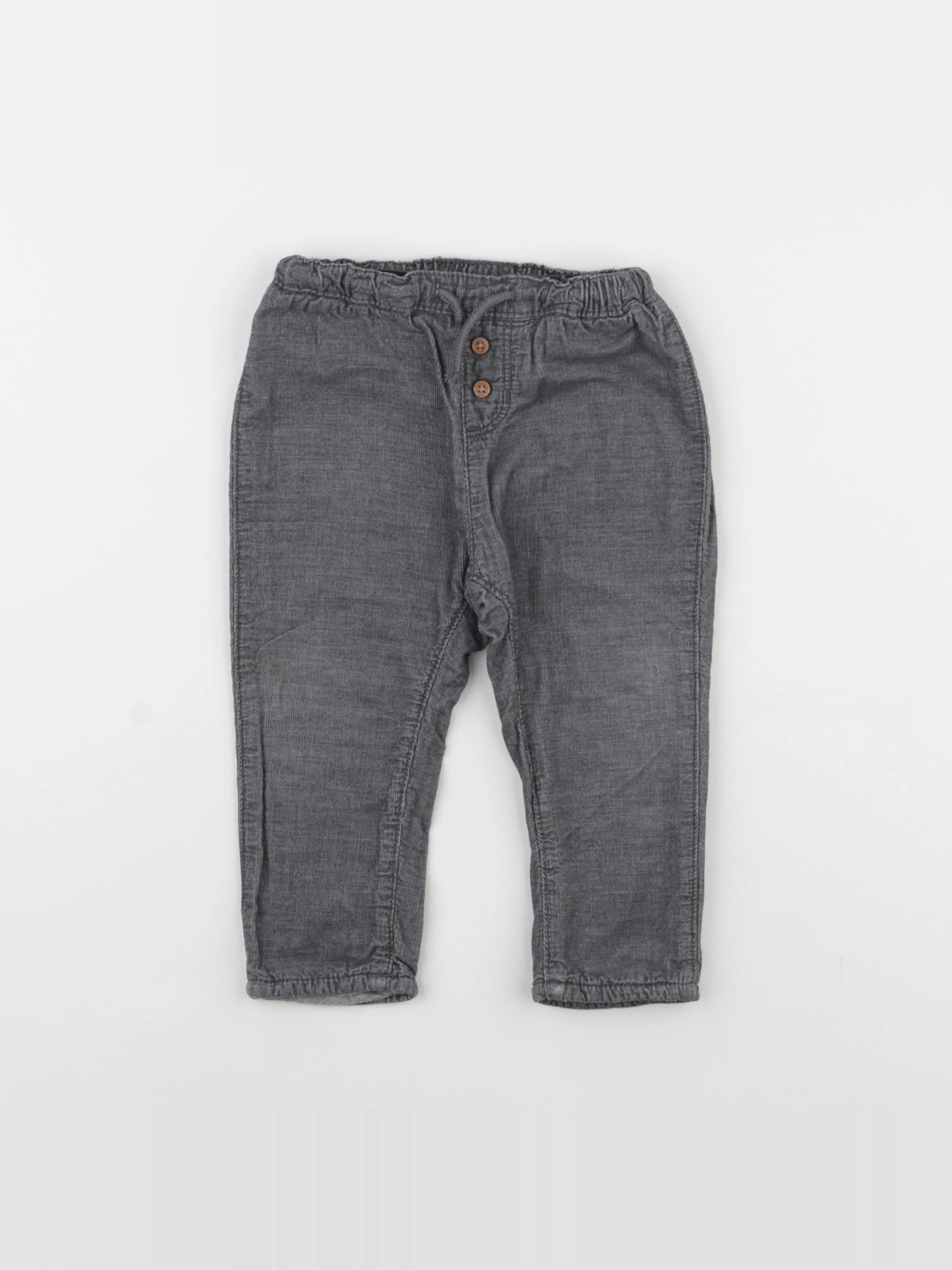 H&M - pantalon gris - 12/18 mois