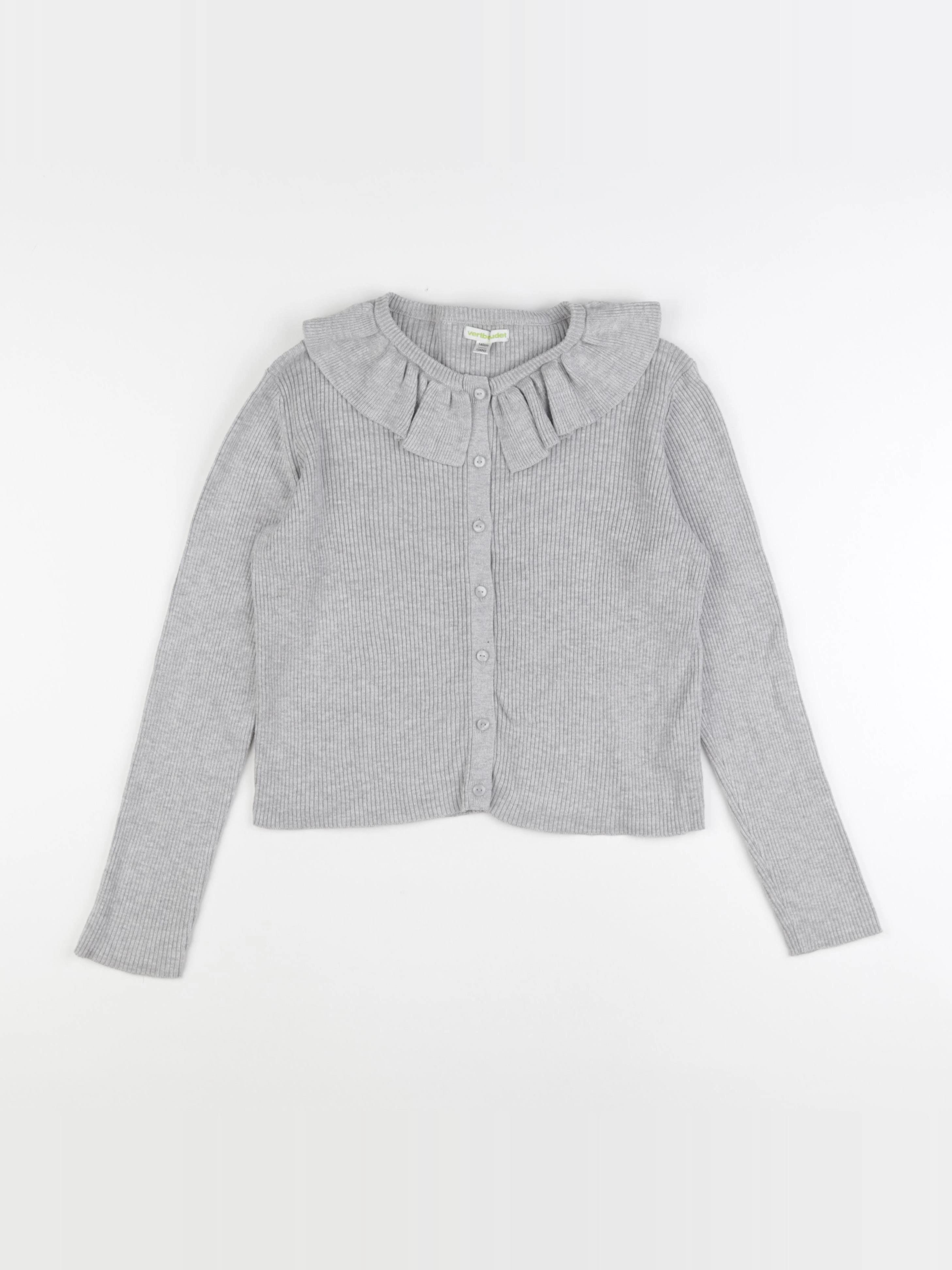 Vertbaudet - gilet gris - 10 ans