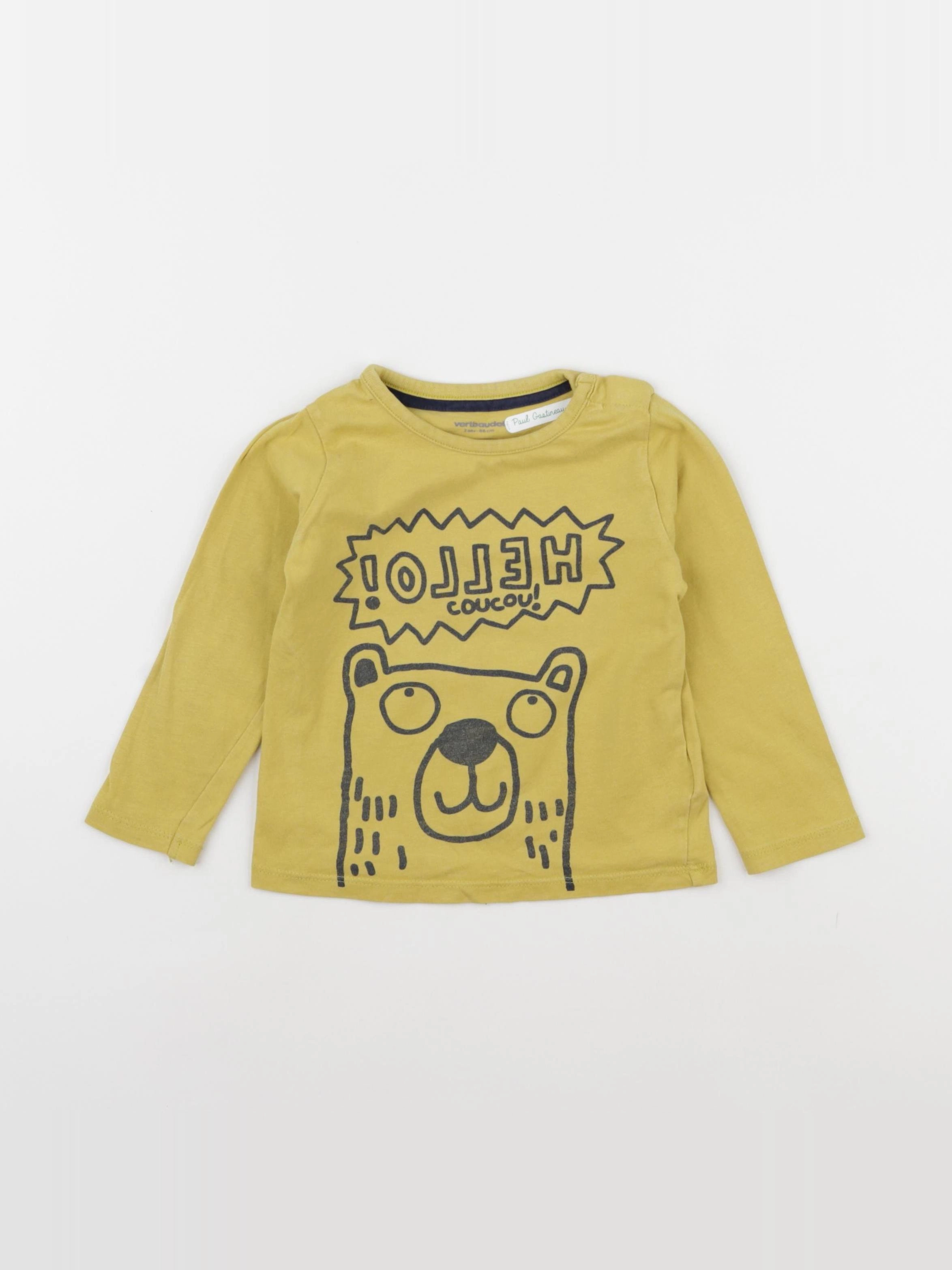 Vertbaudet - tee-shirt jaune - 2 ans