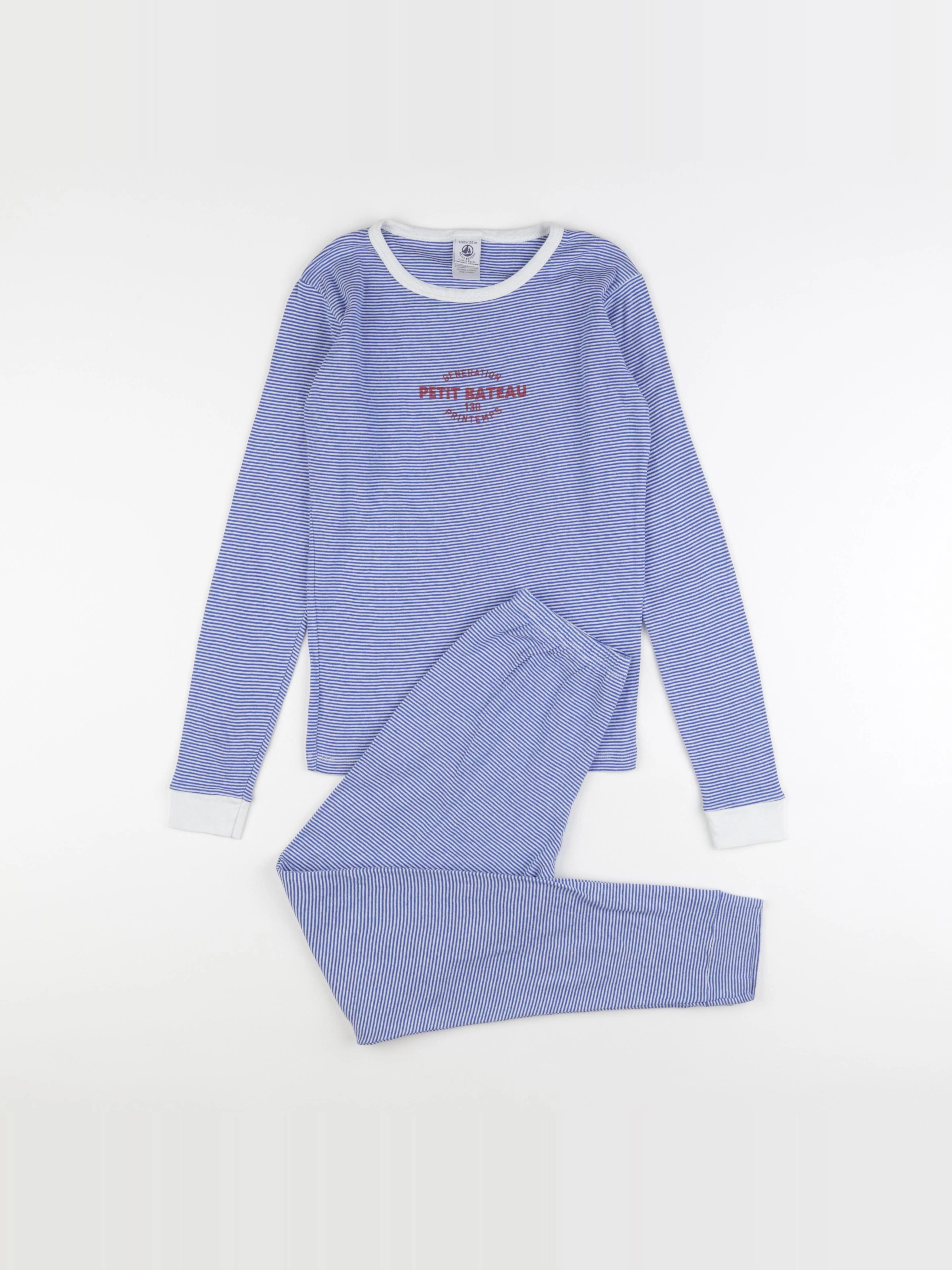 Petit Bateau - pyjama coton bleu - 12 ans