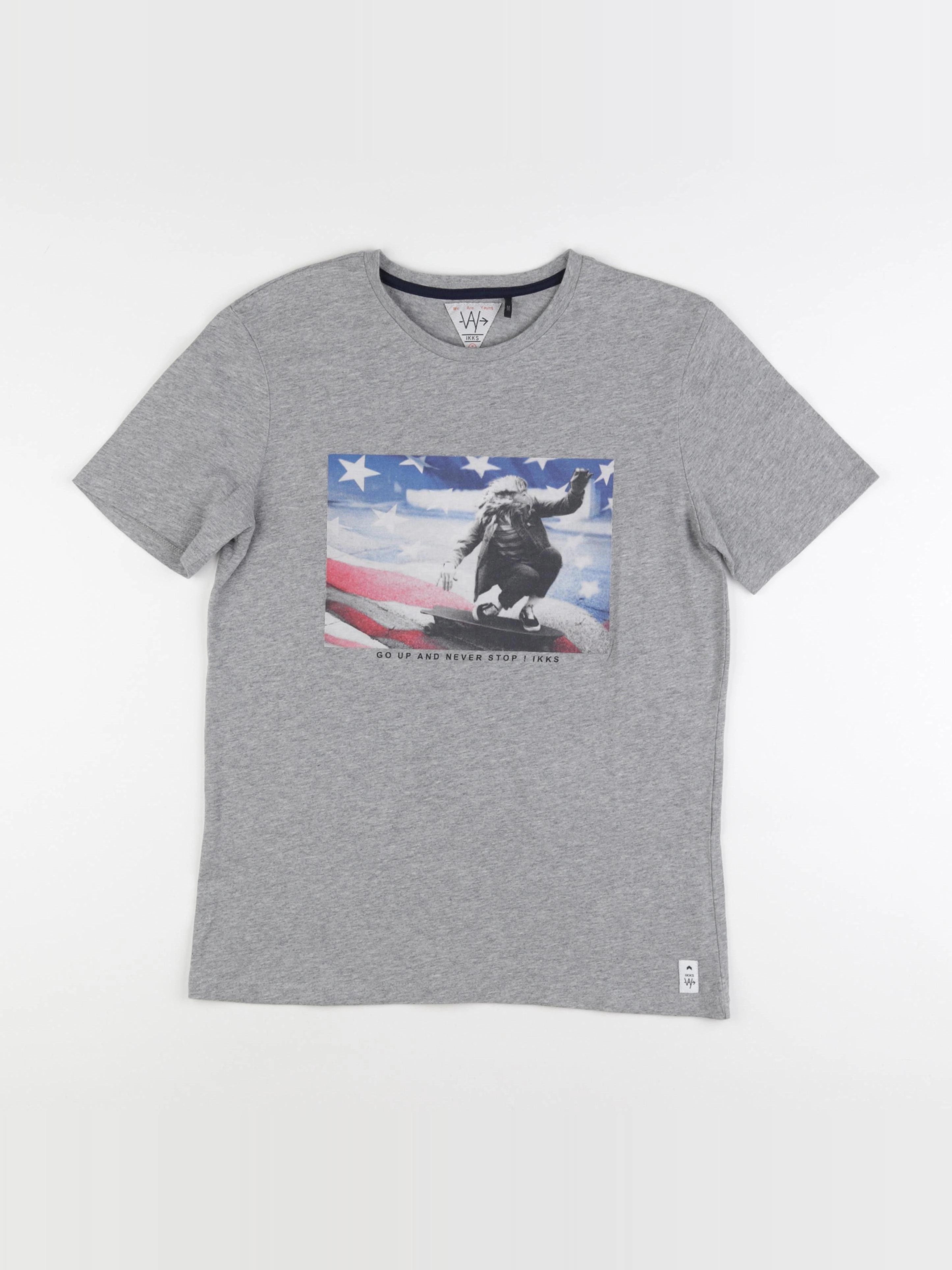 IKKS - tee-shirt gris - 16 ans