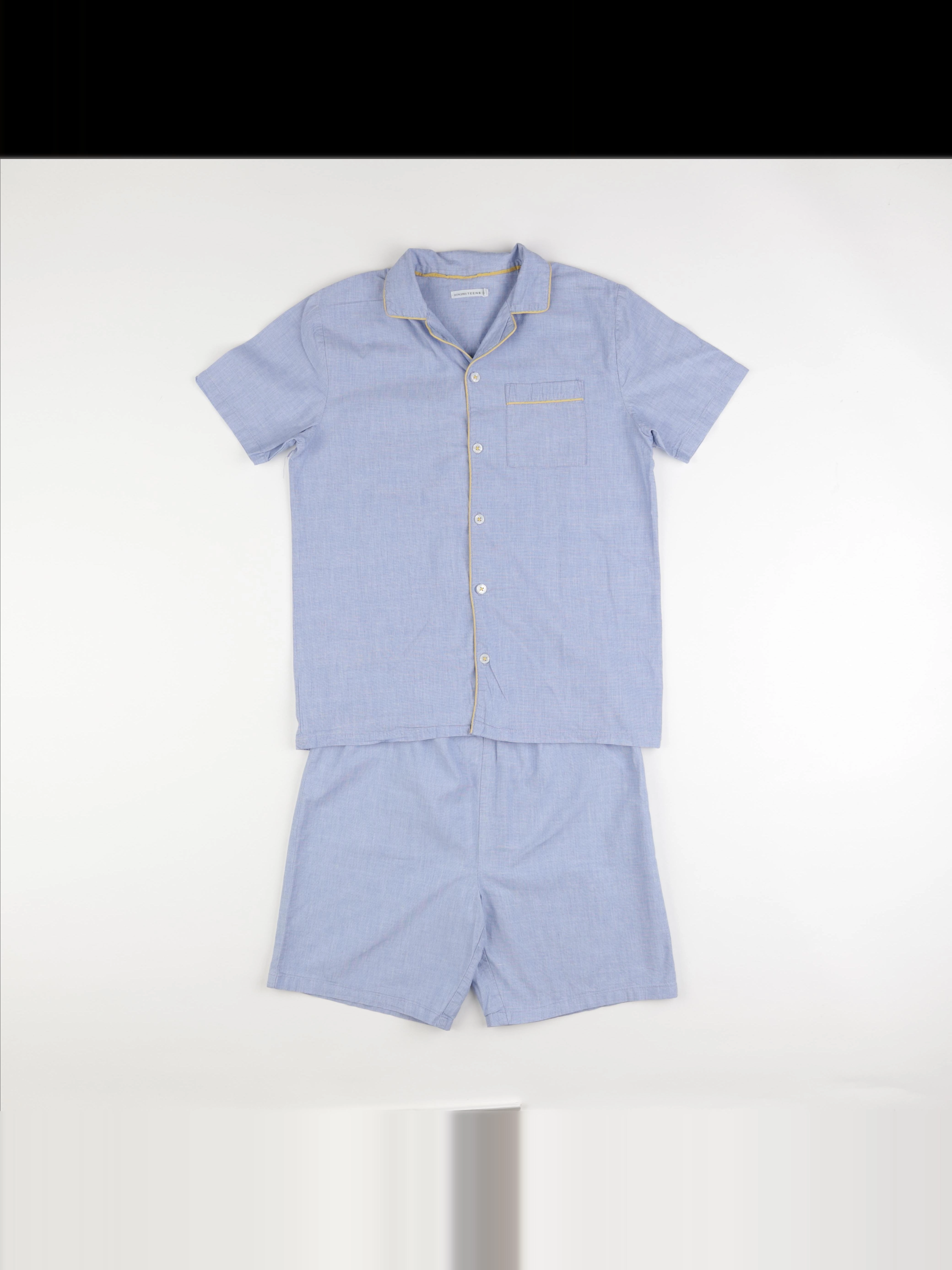 Monoprix - pyjama coton bleu - 14 ans