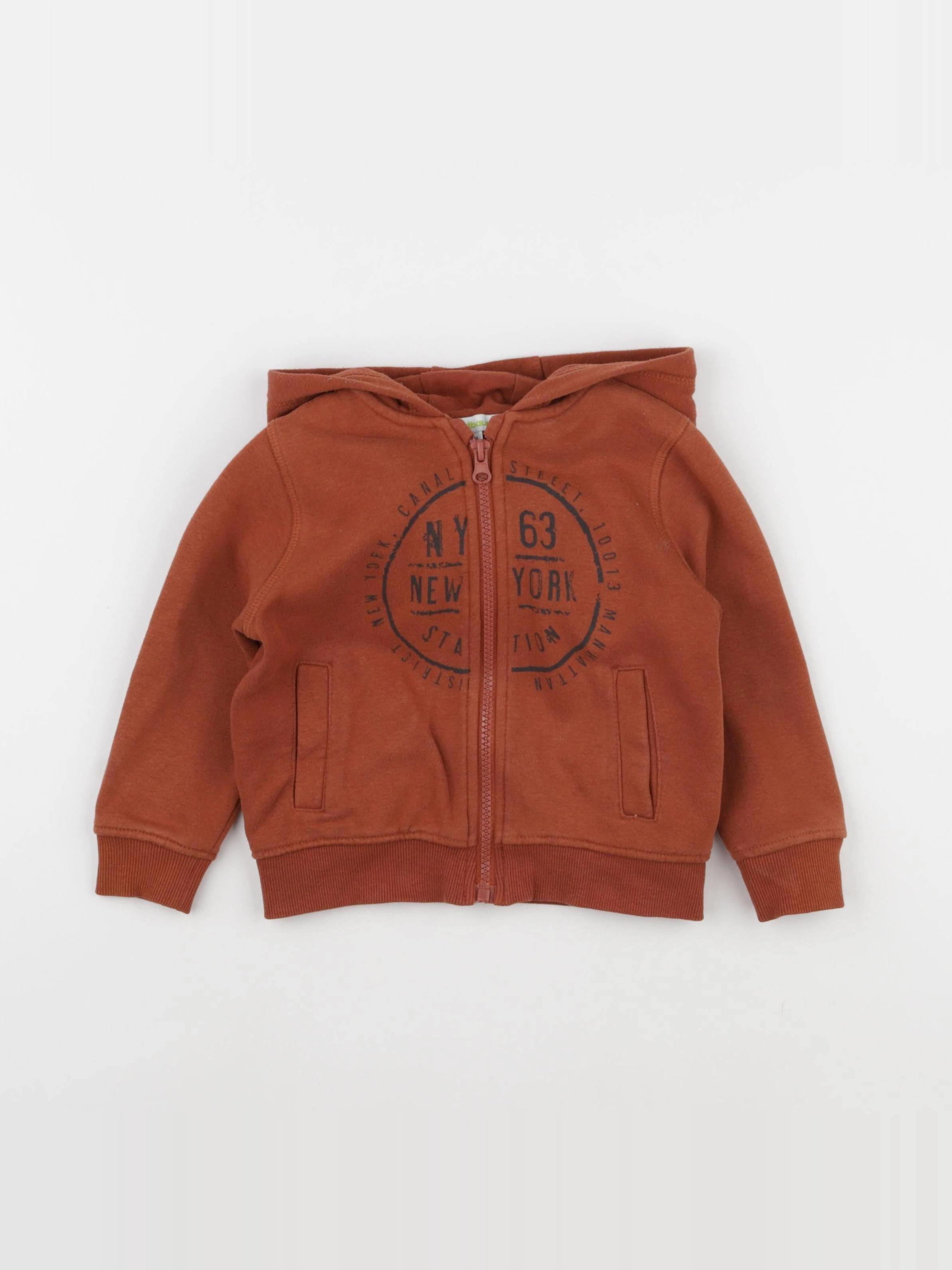 Vertbaudet - sweat marron - 3 ans