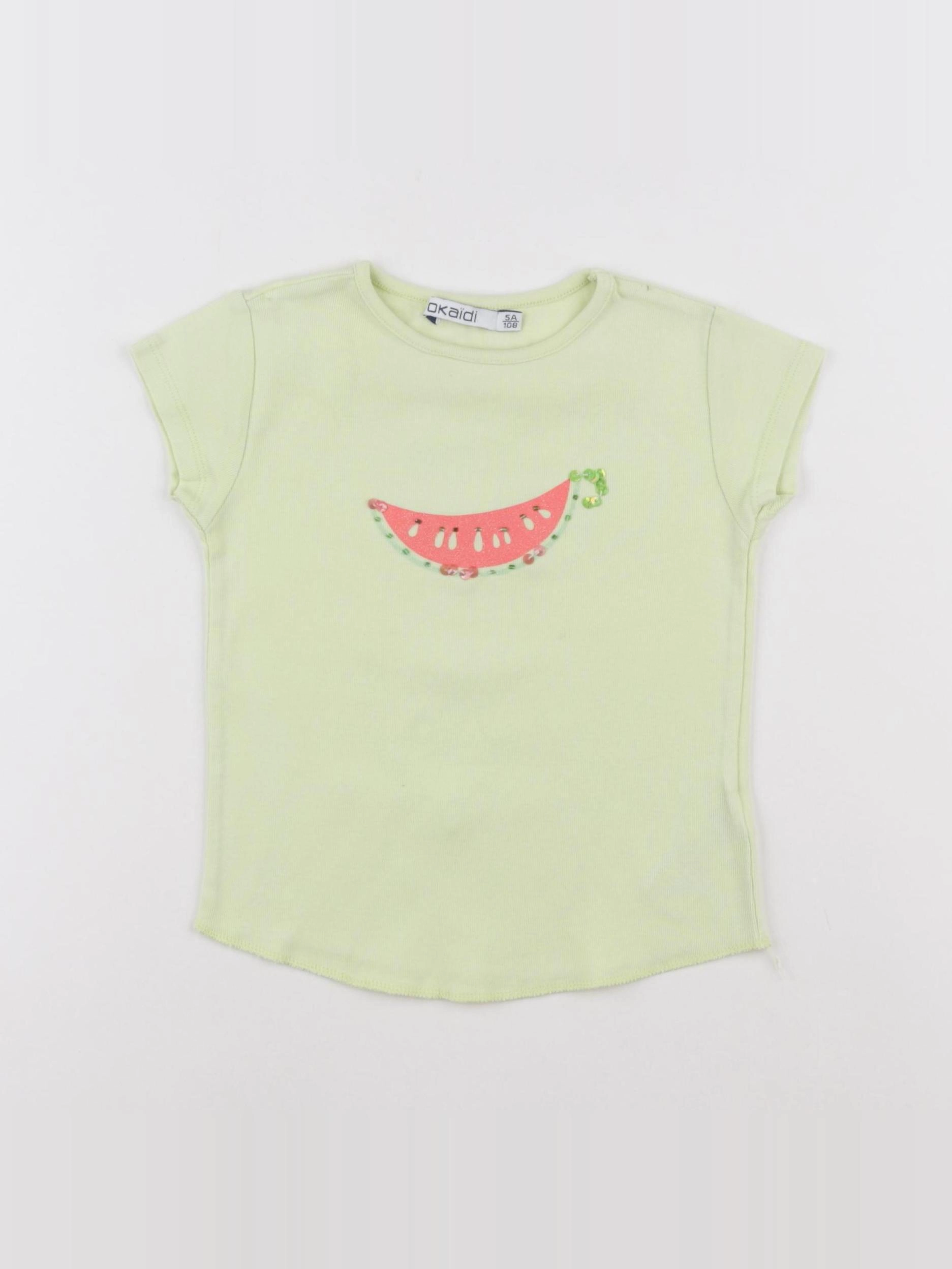 Okaidi - tee-shirt jaune - 5 ans