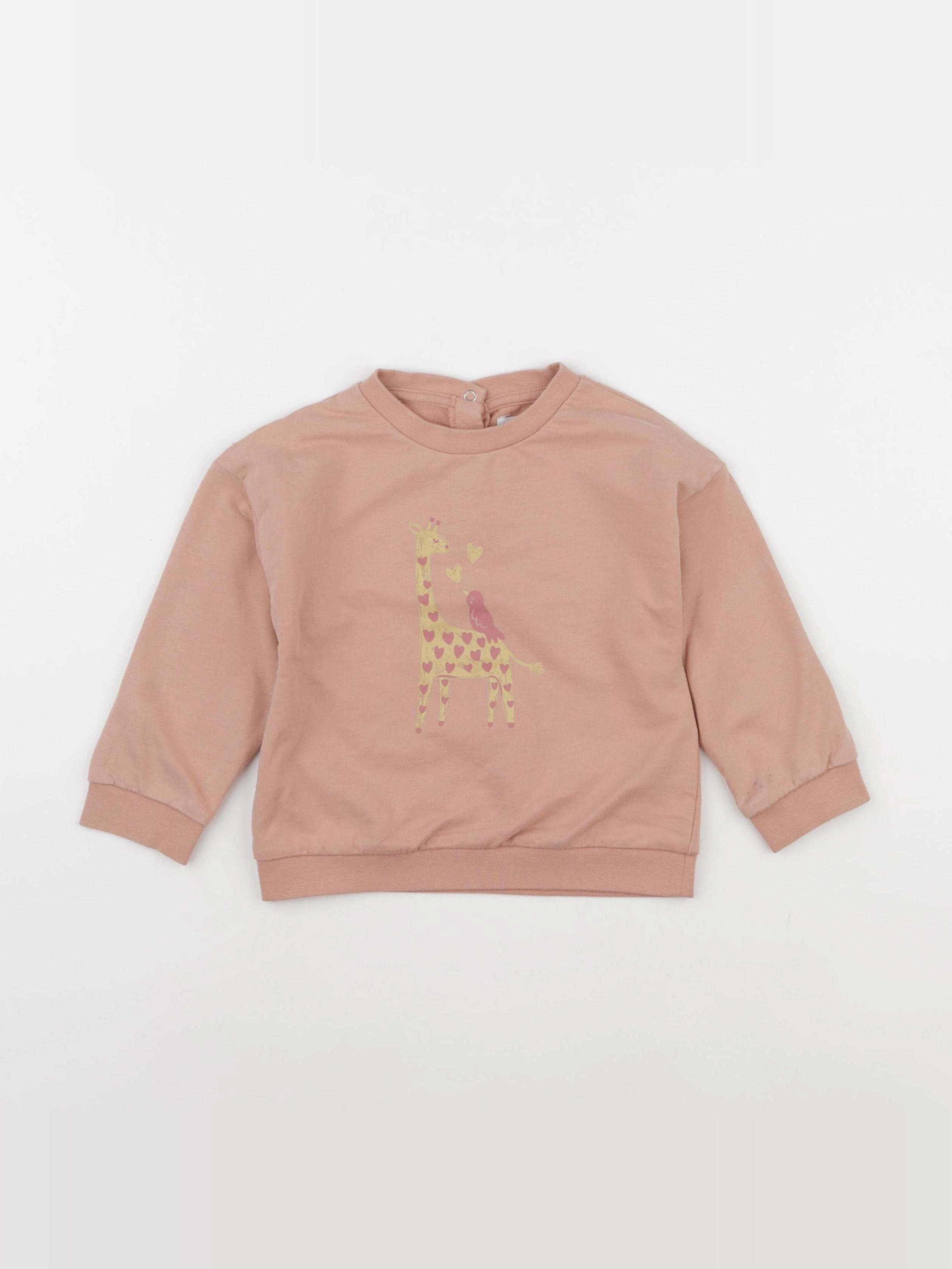 Vertbaudet - sweat rose - 24 mois