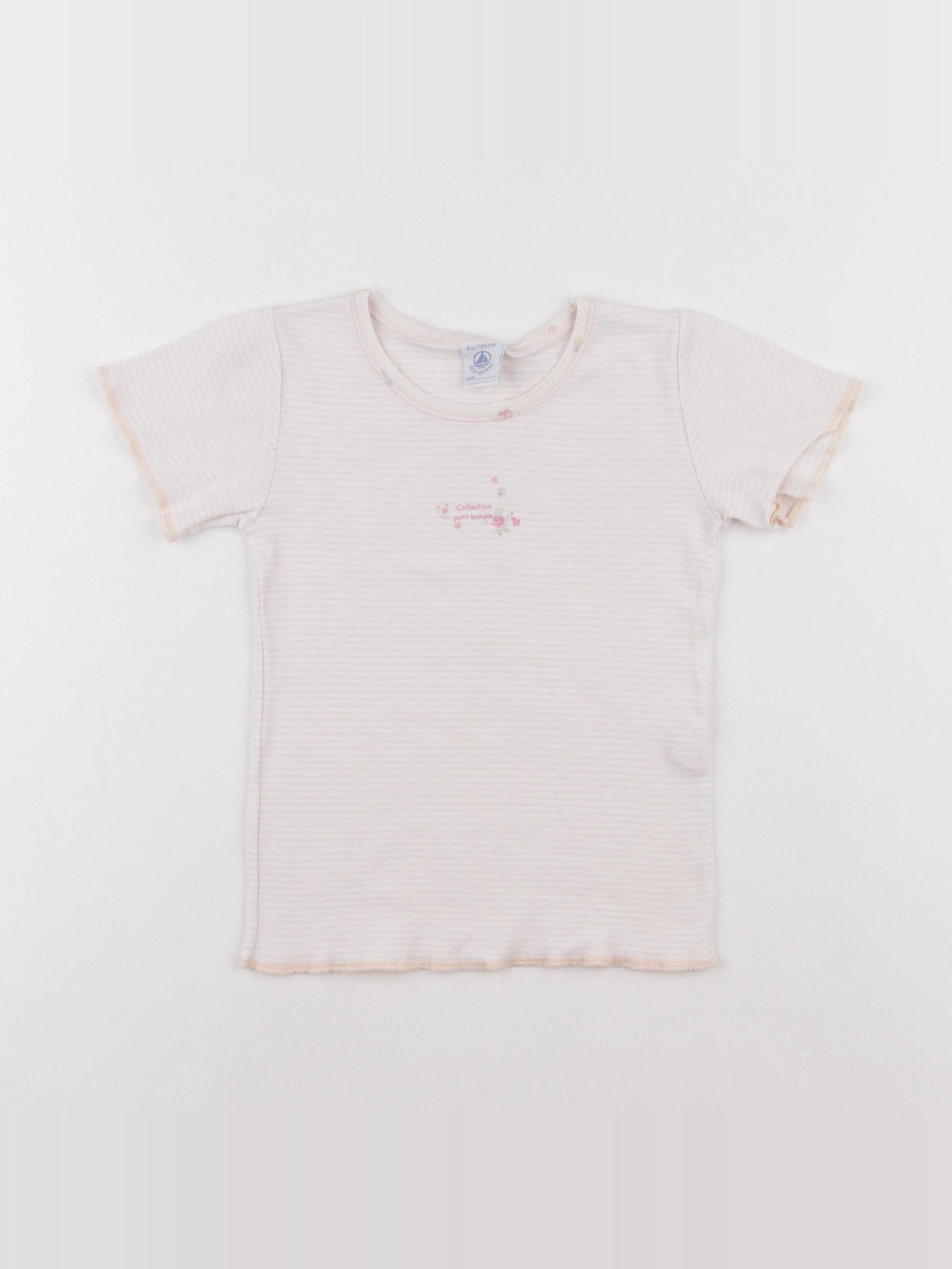 Petit Bateau - maillot de corps rose - 6 ans