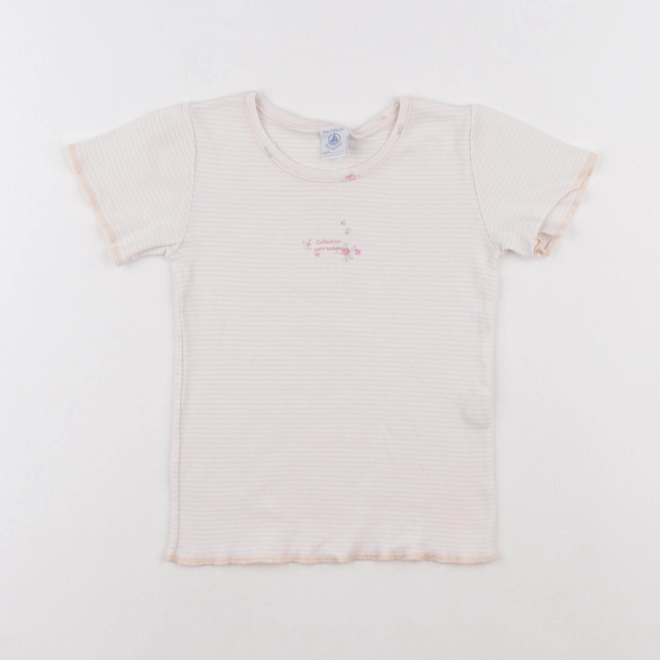 Petit Bateau - maillot de corps rose - 6 ans