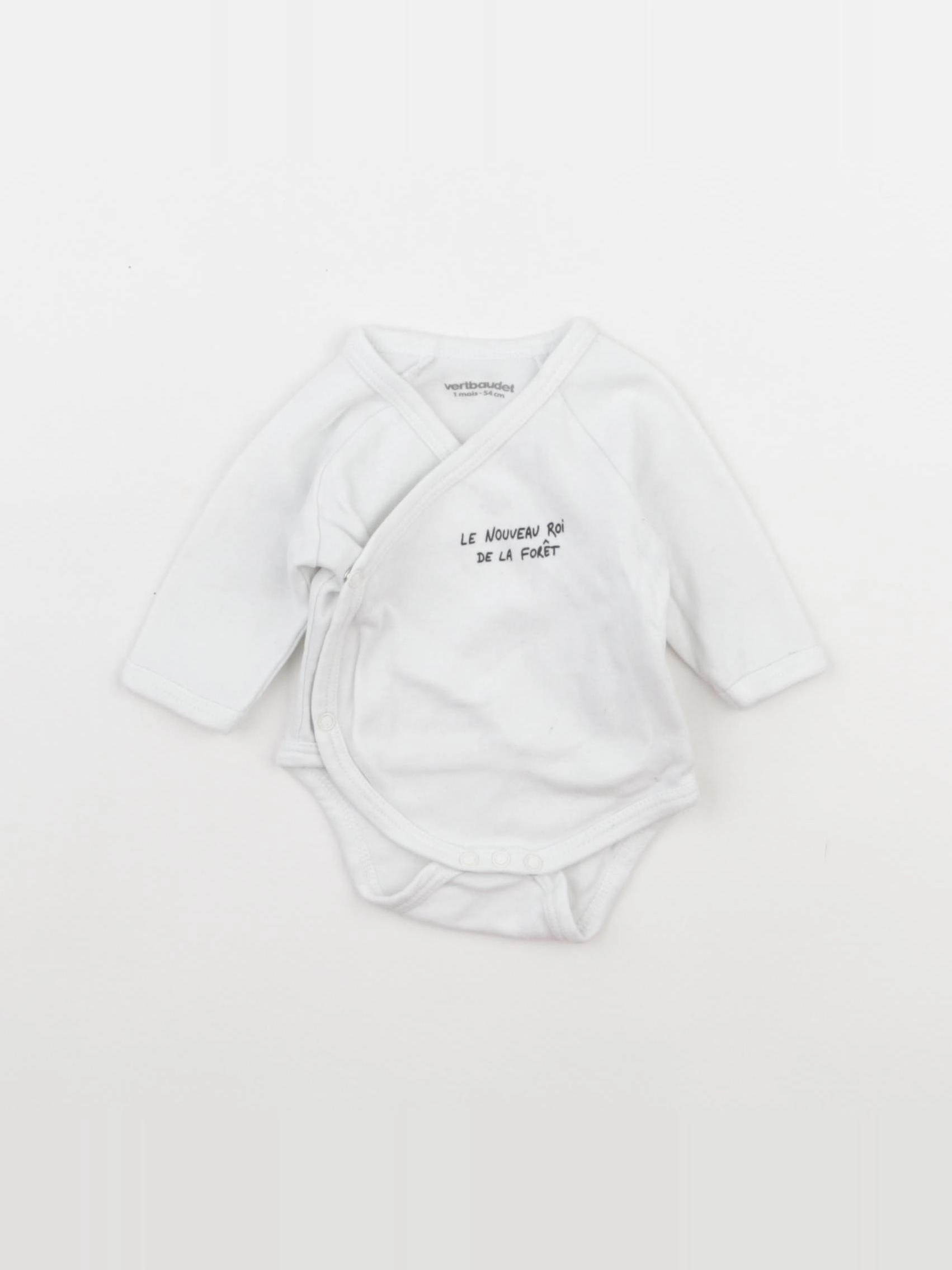 Vertbaudet - body blanc - 1 mois