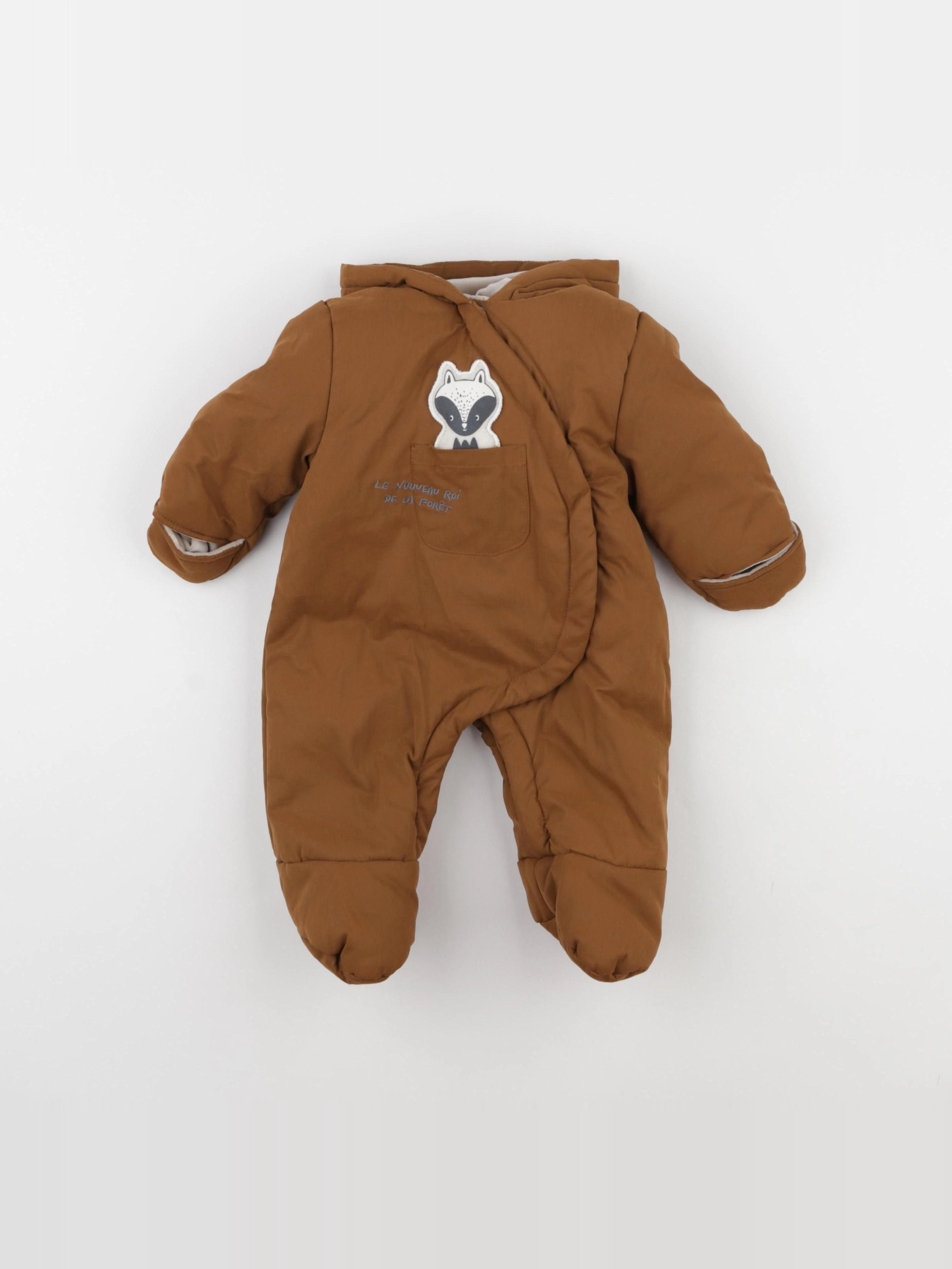 Vertbaudet - combi-pilote marron - 3 mois