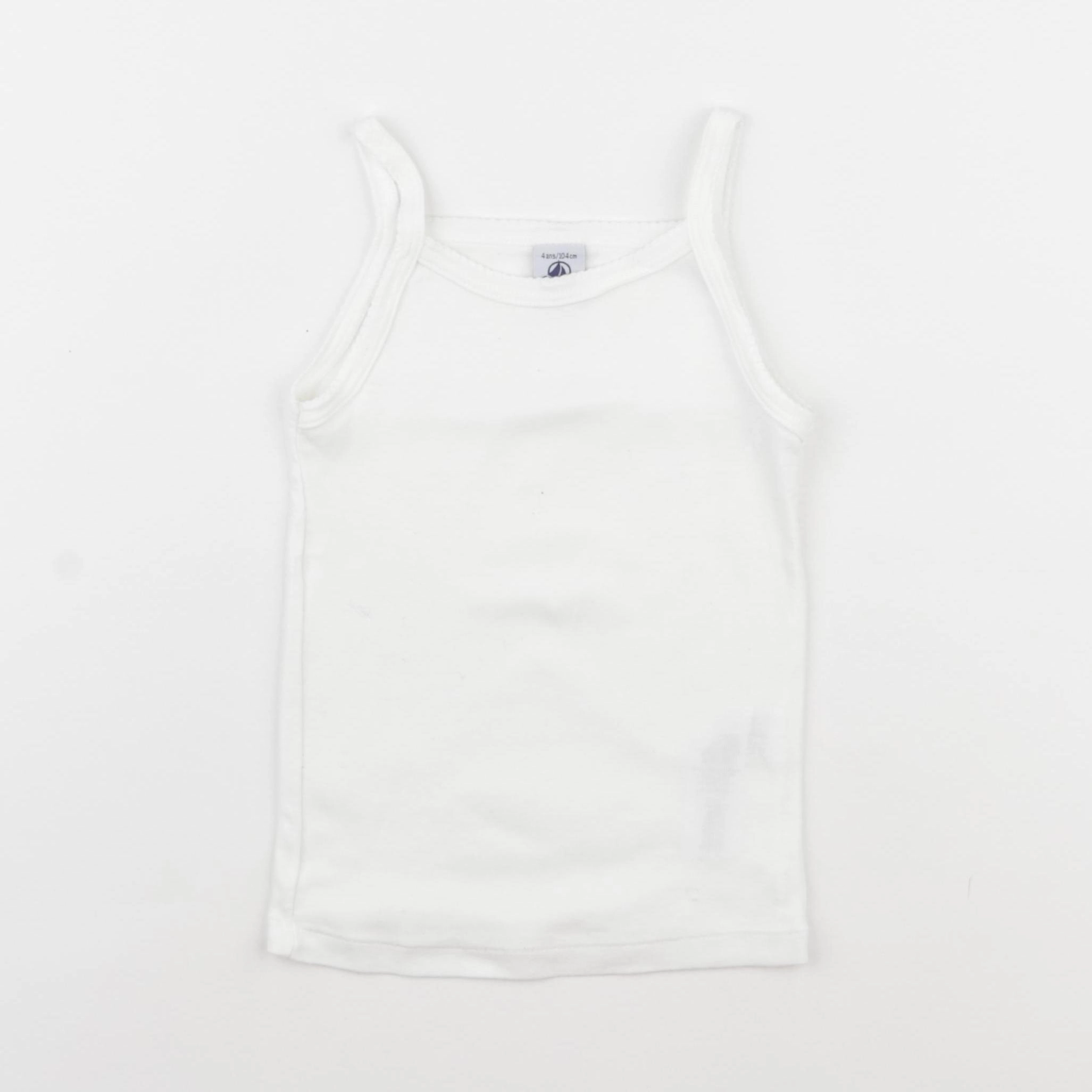 Petit Bateau - maillot de corps blanc - 4 ans