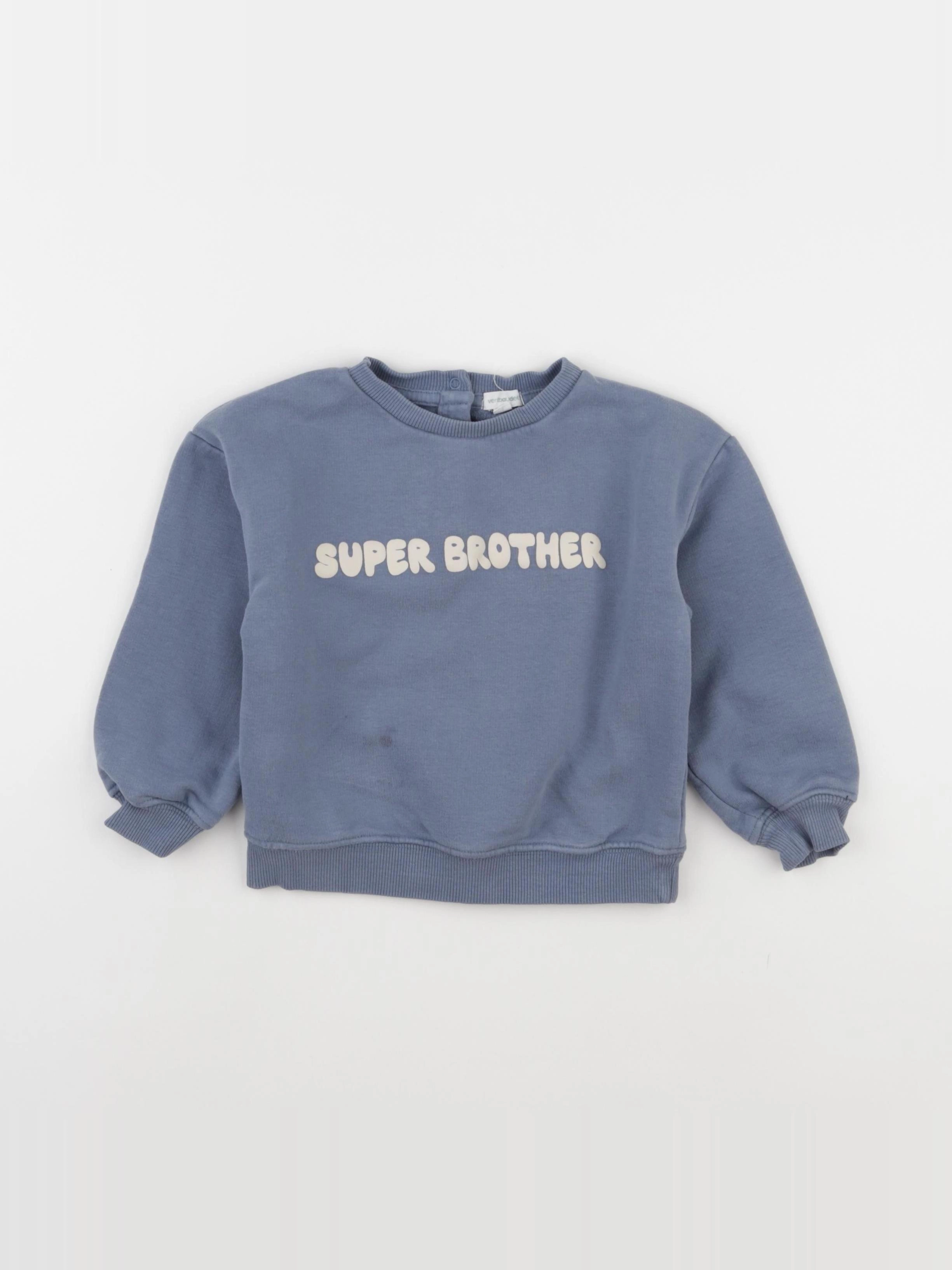Vertbaudet - sweat bleu - 3 ans