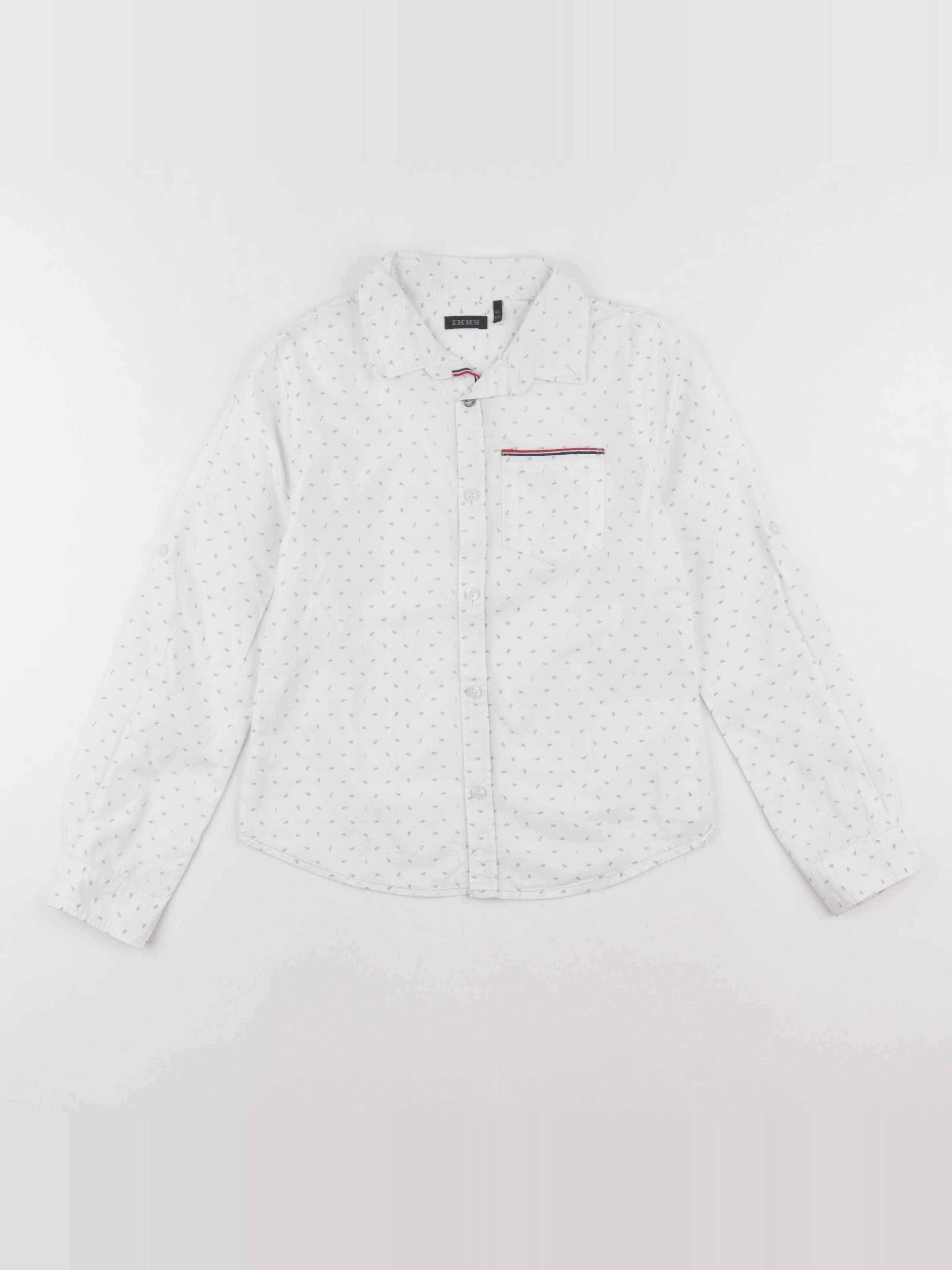 IKKS - chemise blanc, vert - 8 ans