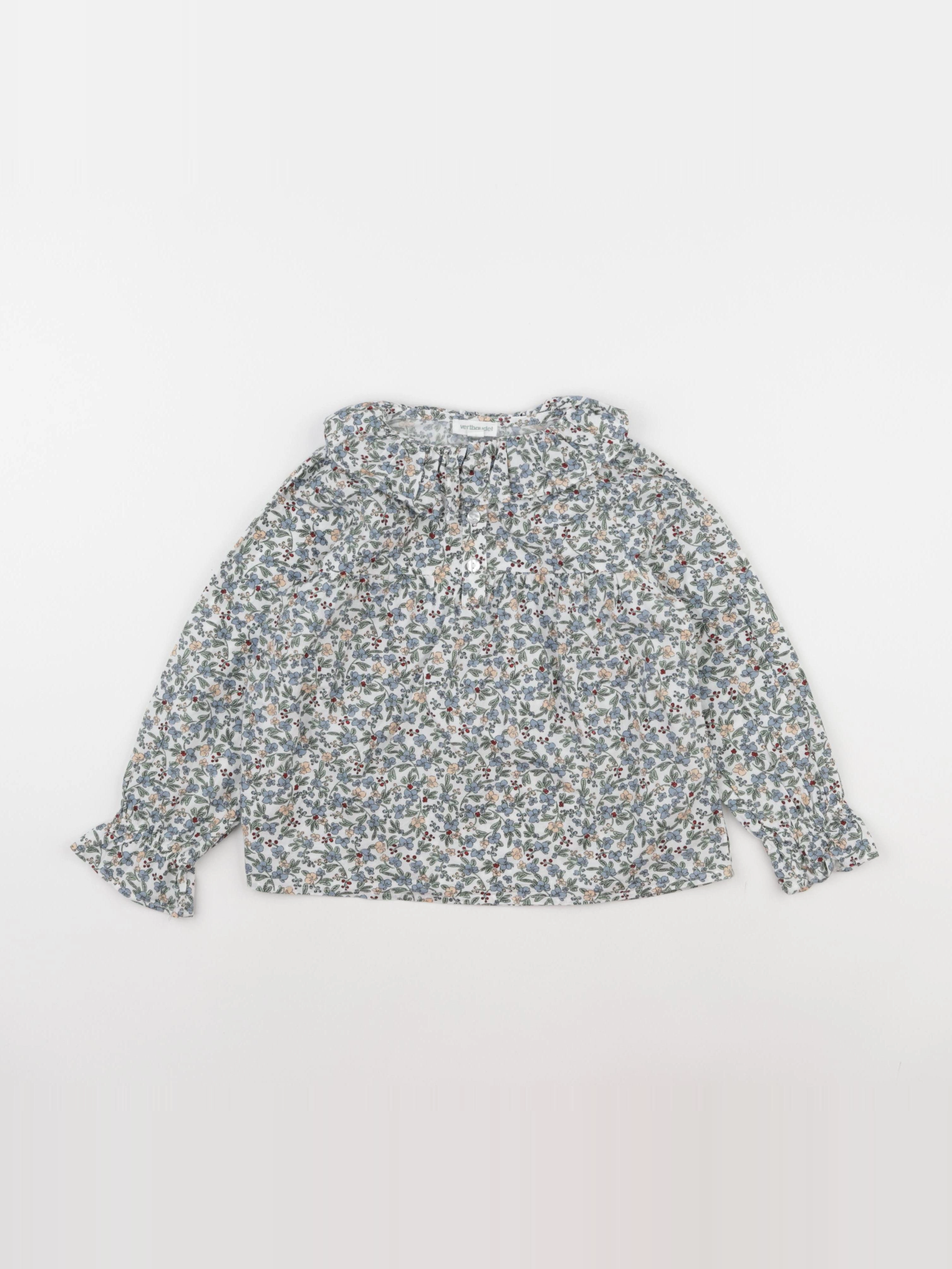Vertbaudet - blouse vert, bleu - 6 ans