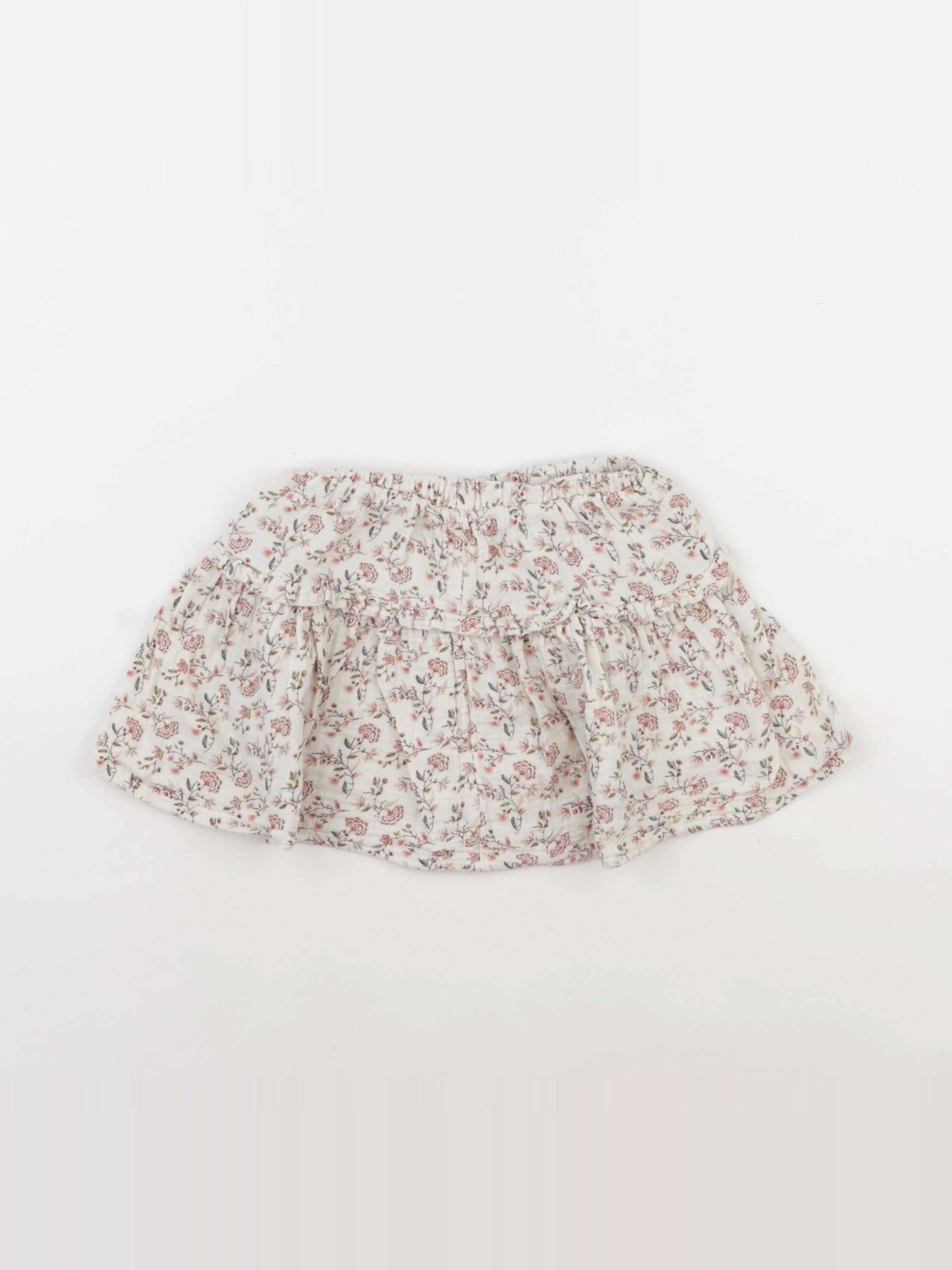 Vertbaudet - jupe beige, rose - 5 ans