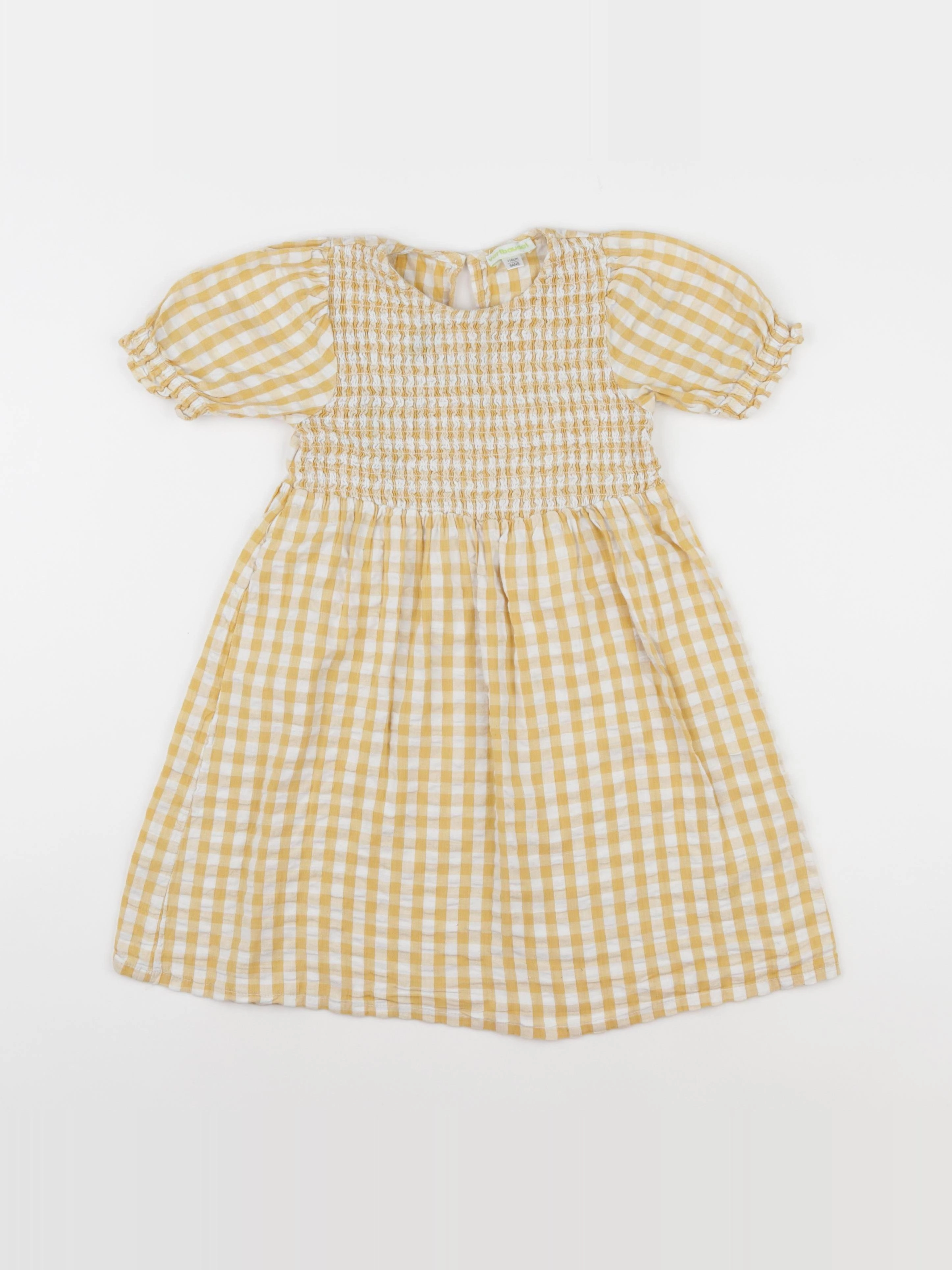 Vertbaudet - robe blanc, jaune - 6 ans
