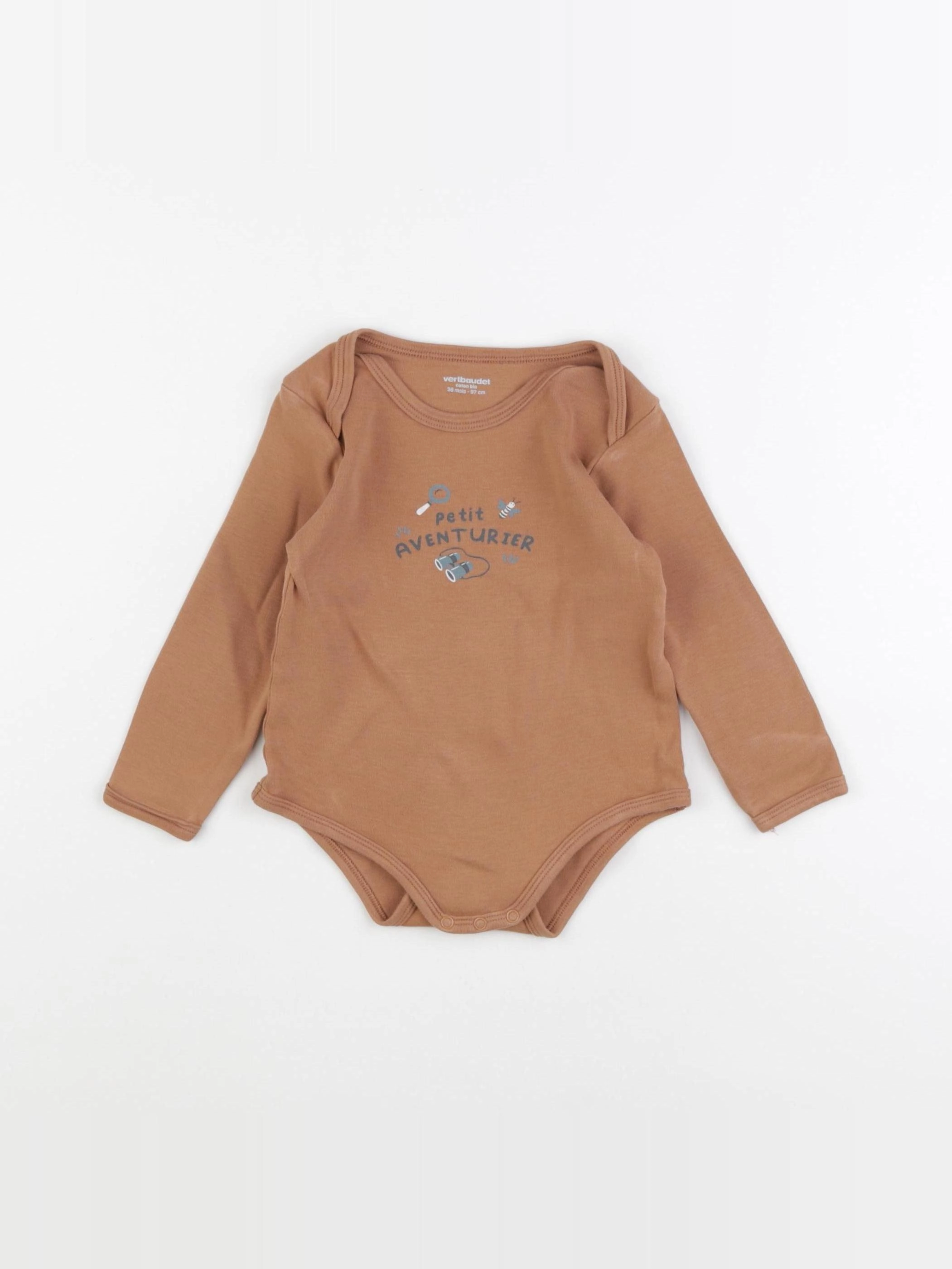 Vertbaudet - body marron - 36 mois