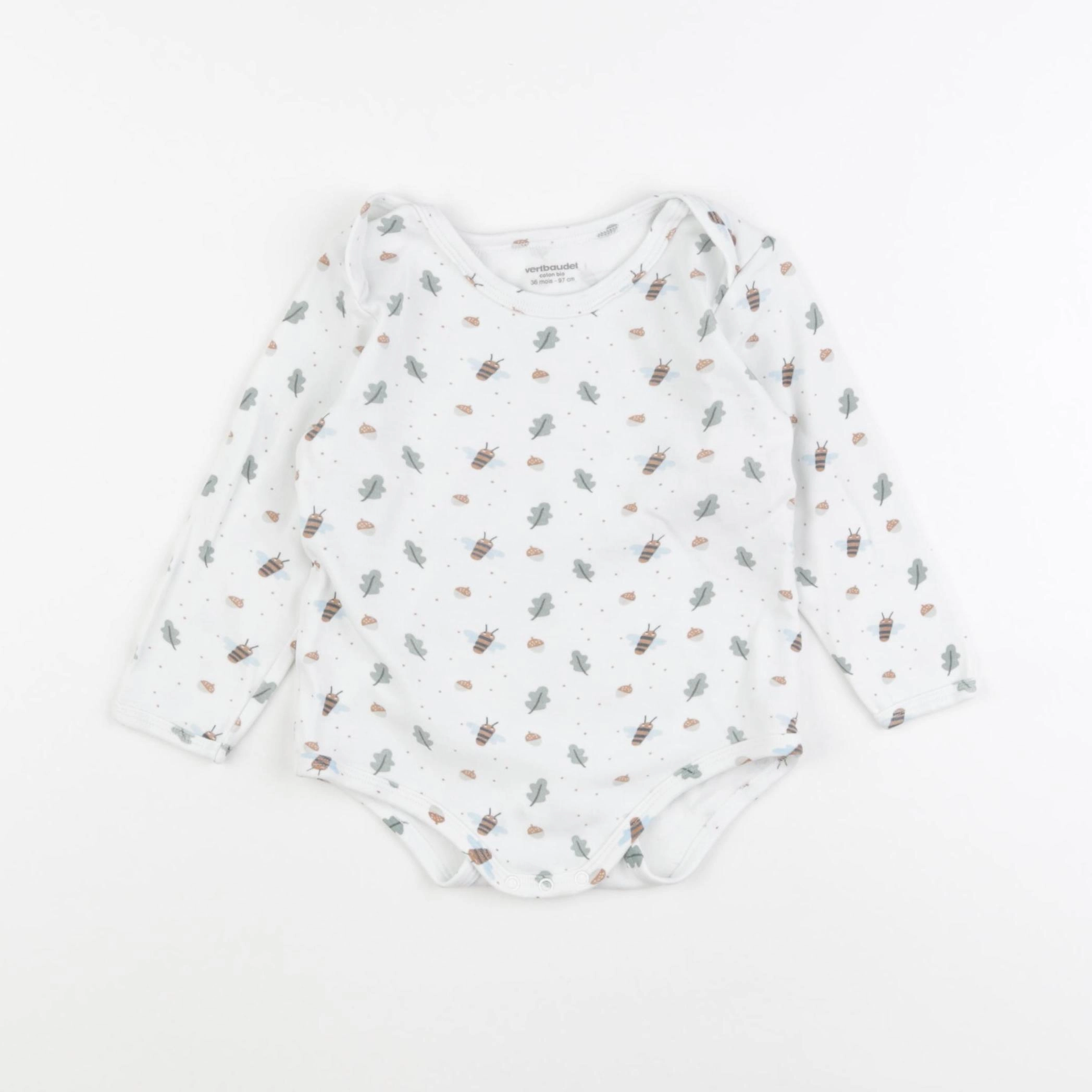 Vertbaudet - body blanc - 36 mois