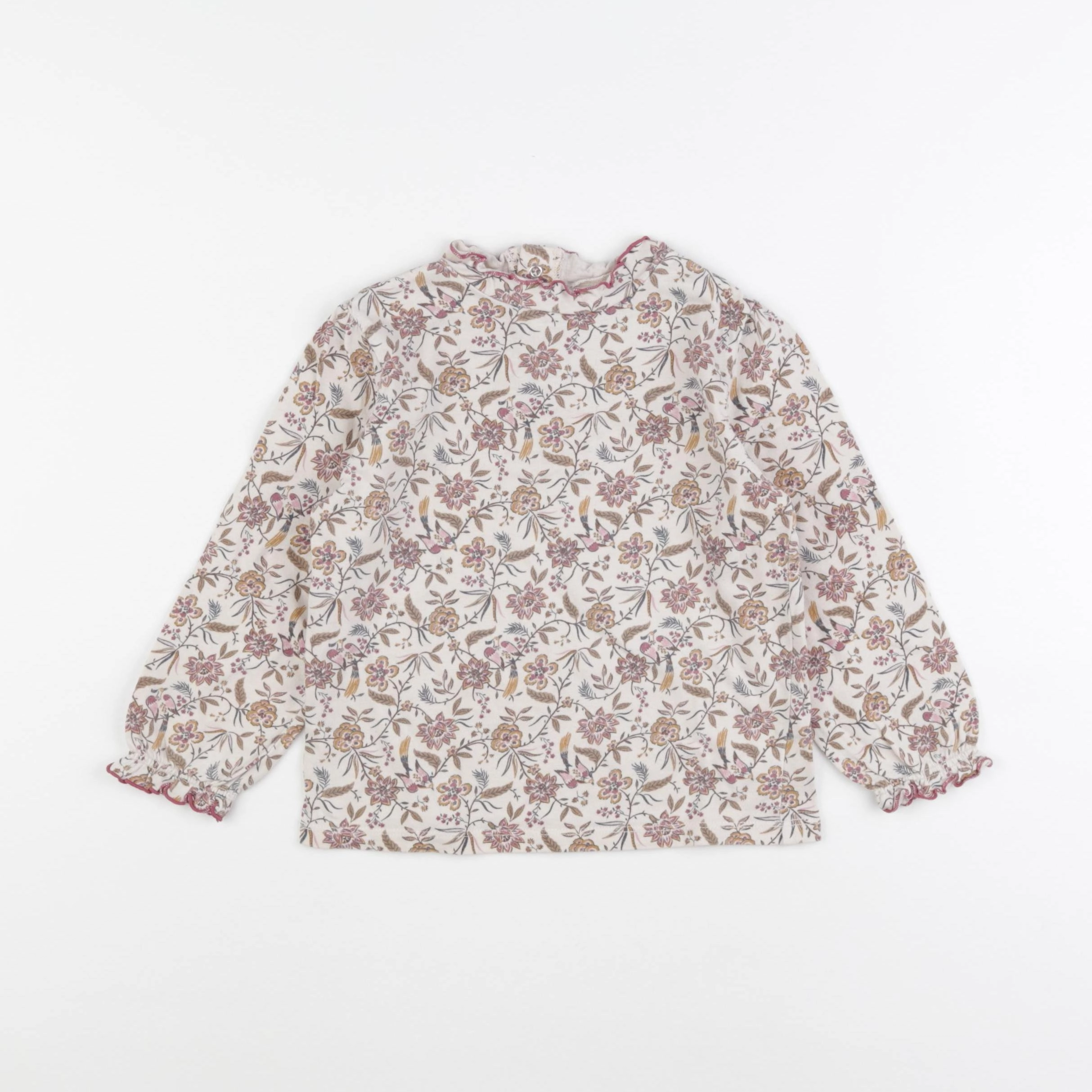Vertbaudet - tee-shirt beige - 4 ans