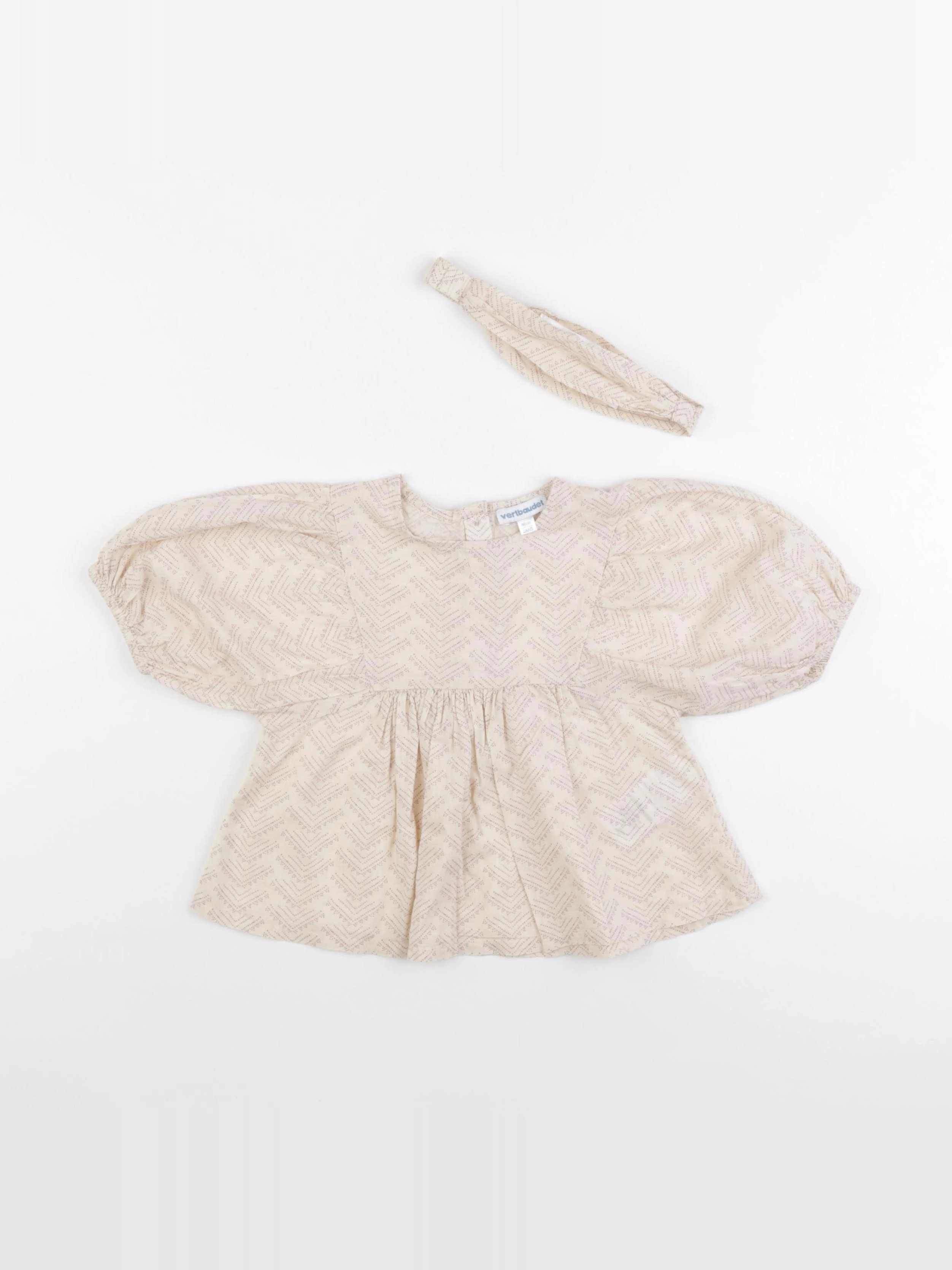 Vertbaudet - blouse beige - 2 ans