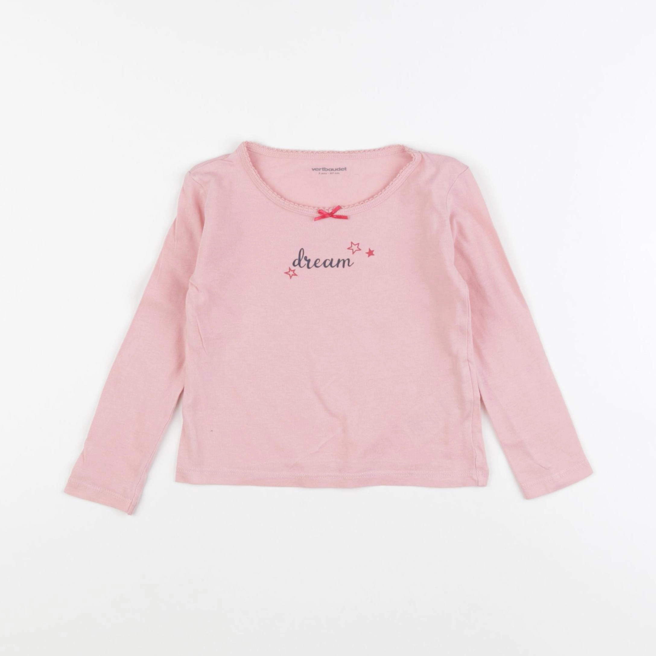 Vertbaudet - maillot de corps rose - 3 ans