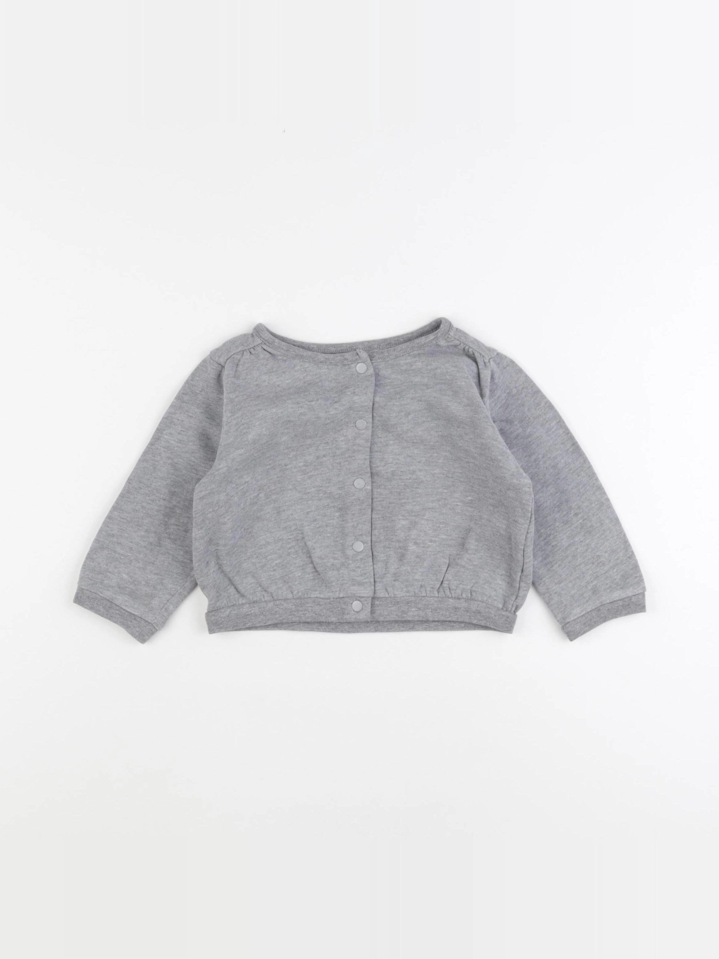 Vertbaudet - sweat gris - 24 mois