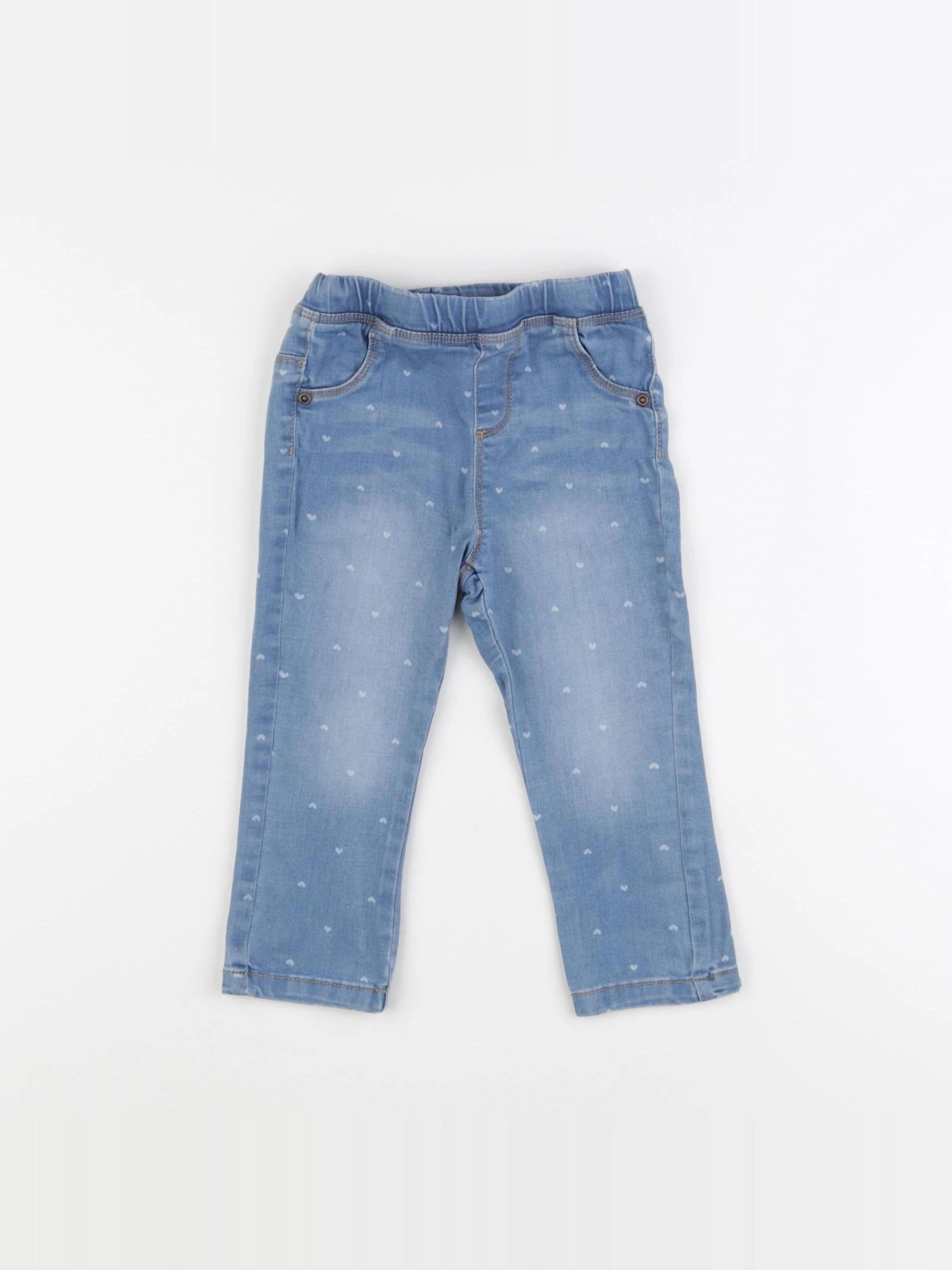 Vertbaudet - jegging bleu - 24 mois