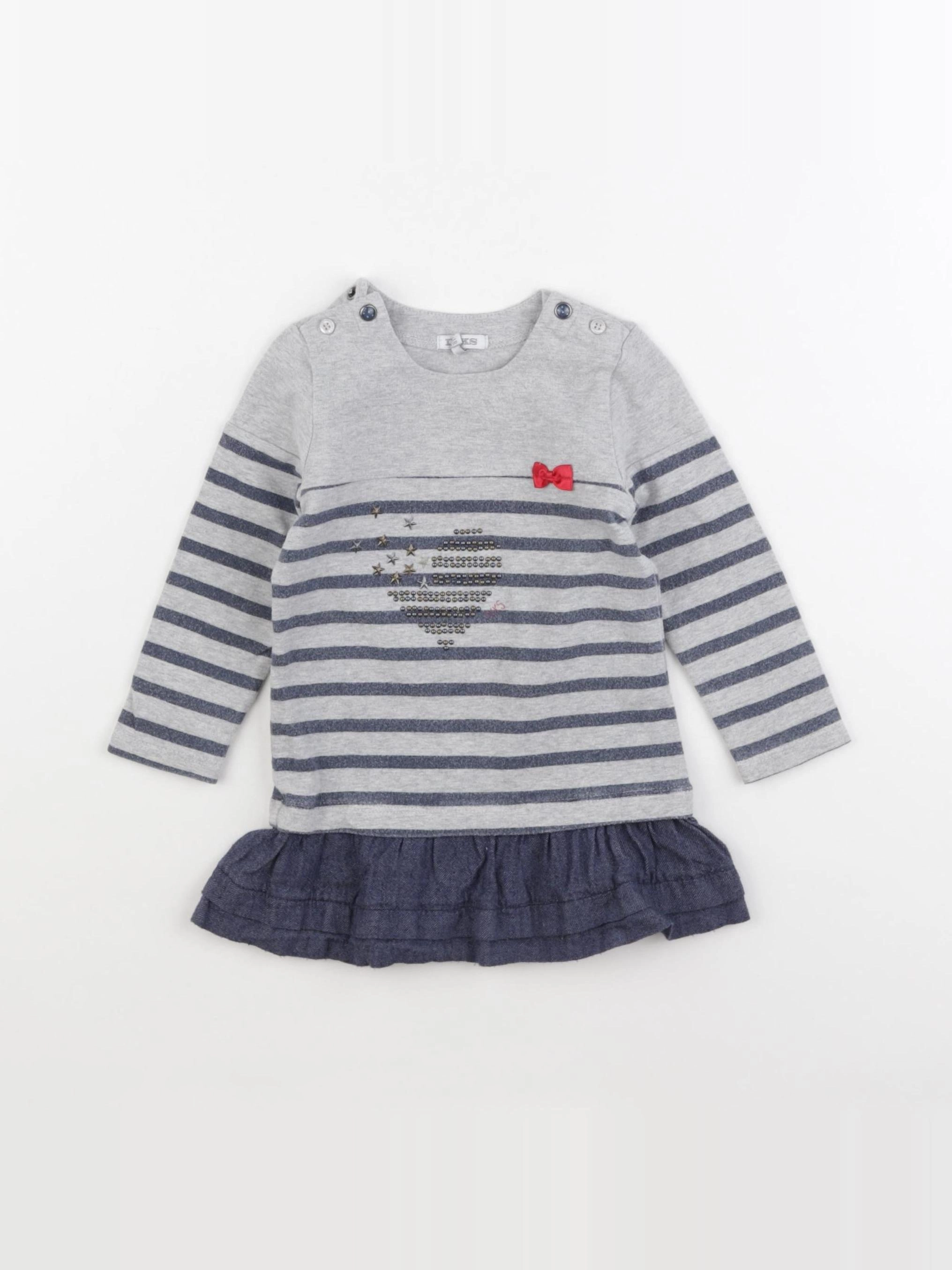 IKKS - robe gris - 18 mois