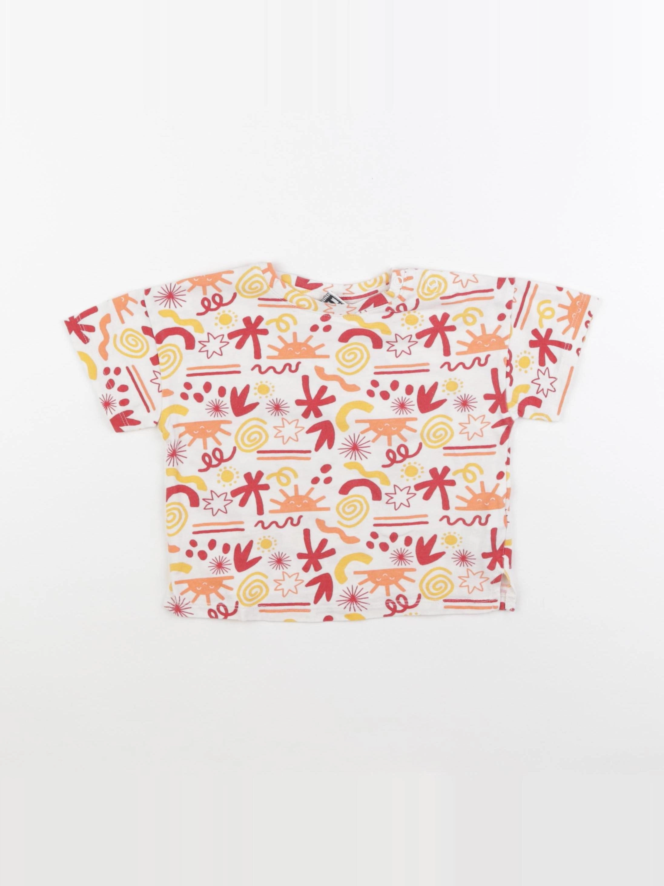 Tape à l'oeil - tee-shirt jaune, orange - 24 mois
