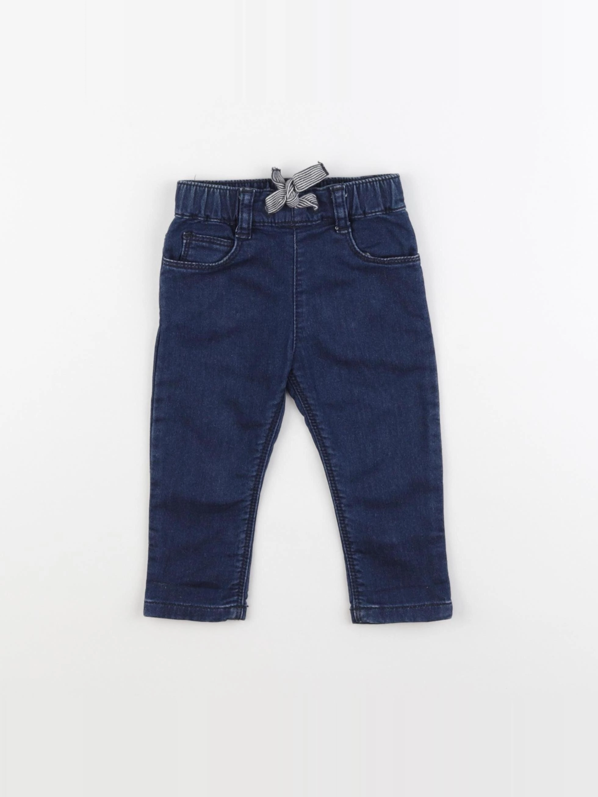 Petit Bateau - pantalon bleu - 6 mois