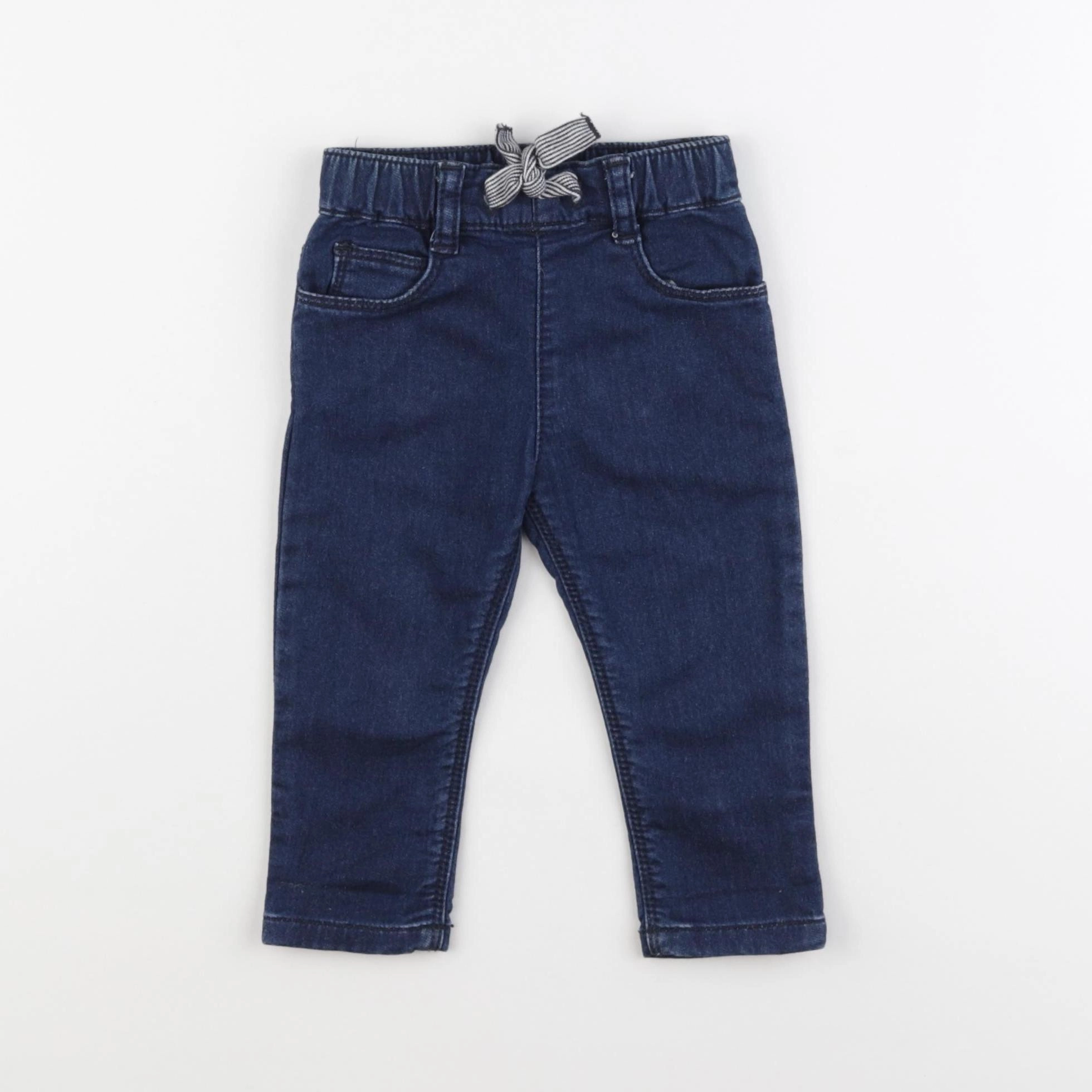 Petit Bateau - pantalon bleu - 6 mois