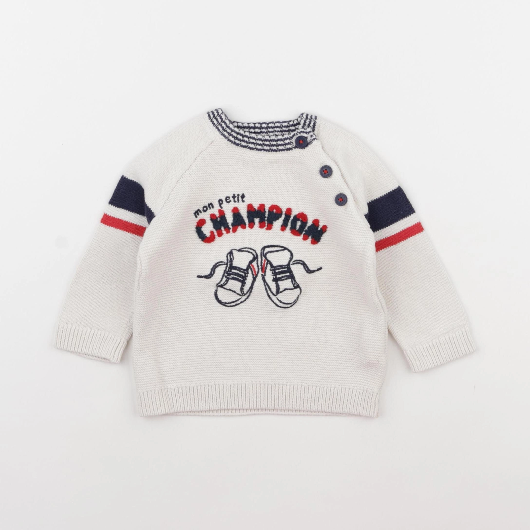 Tape à l'oeil - pull blanc - 9 mois