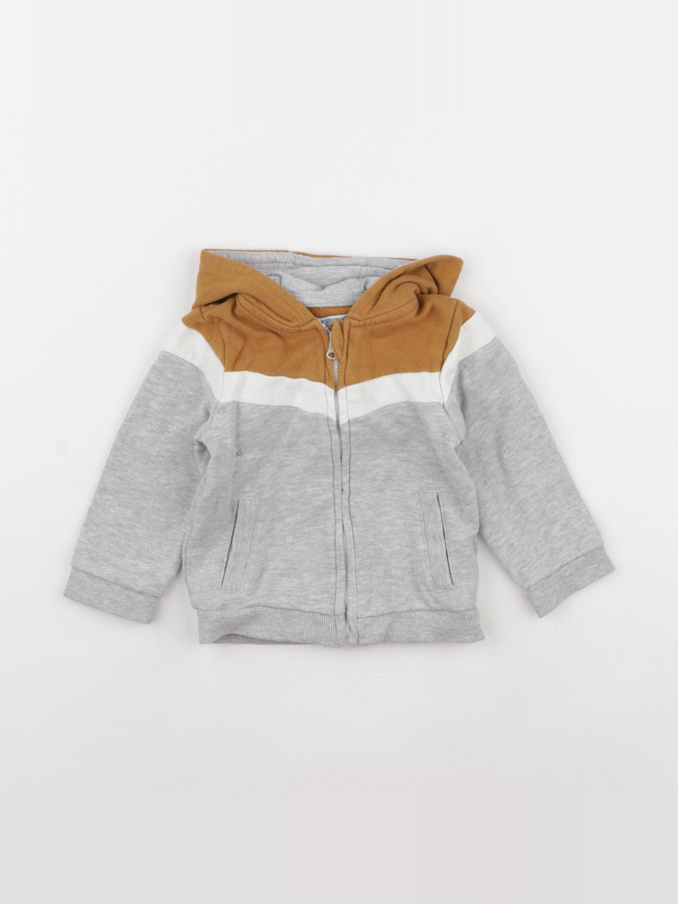 Vertbaudet - sweat gris - 18 mois