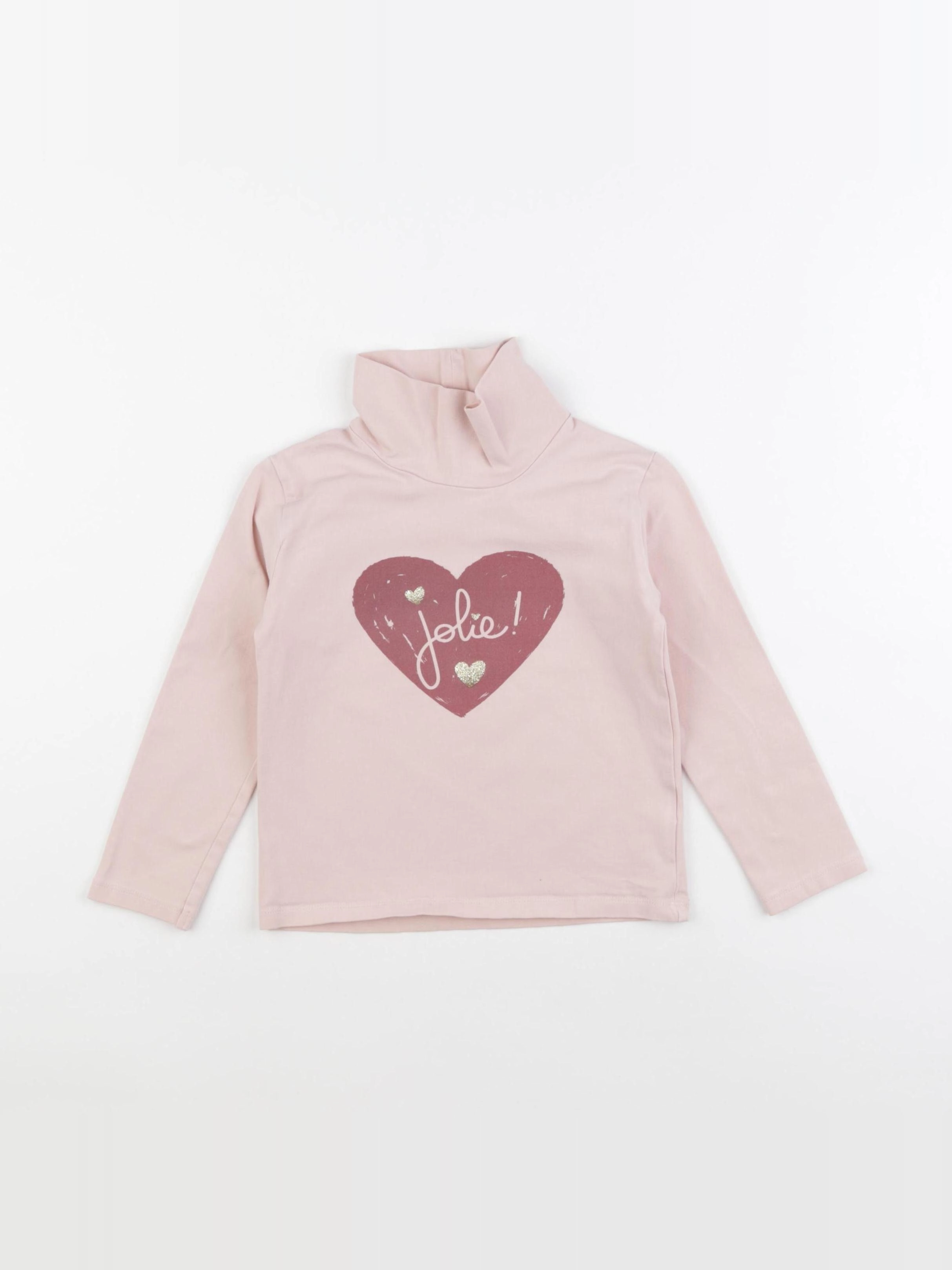 Vertbaudet - sous-pull rose - 5 ans